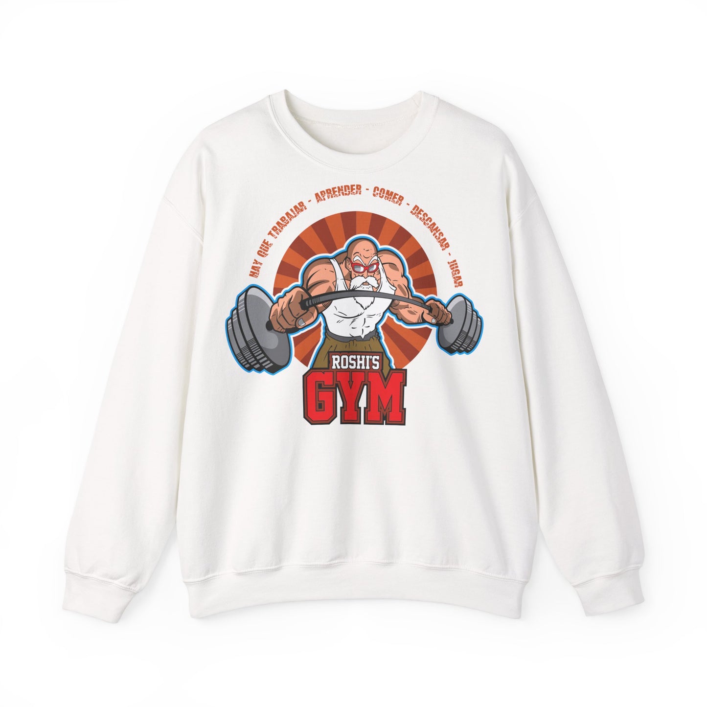 Motivational Gym Crewneck Sweatshirt - Perfect for Fitness EnthusiastsvWhite