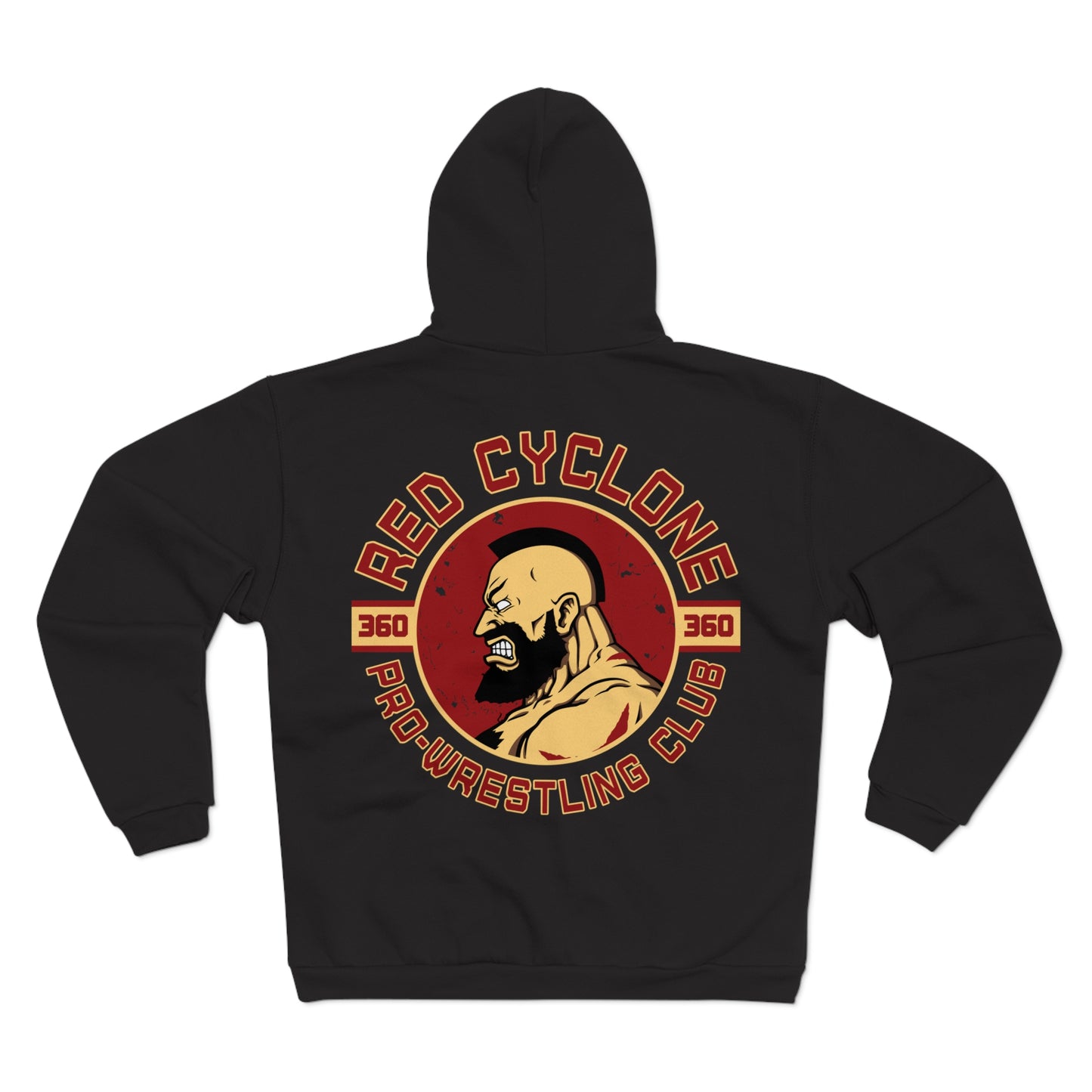 Red Cyclone Pro Wrestling Club Unisex Hooded Zip Sweatshirt