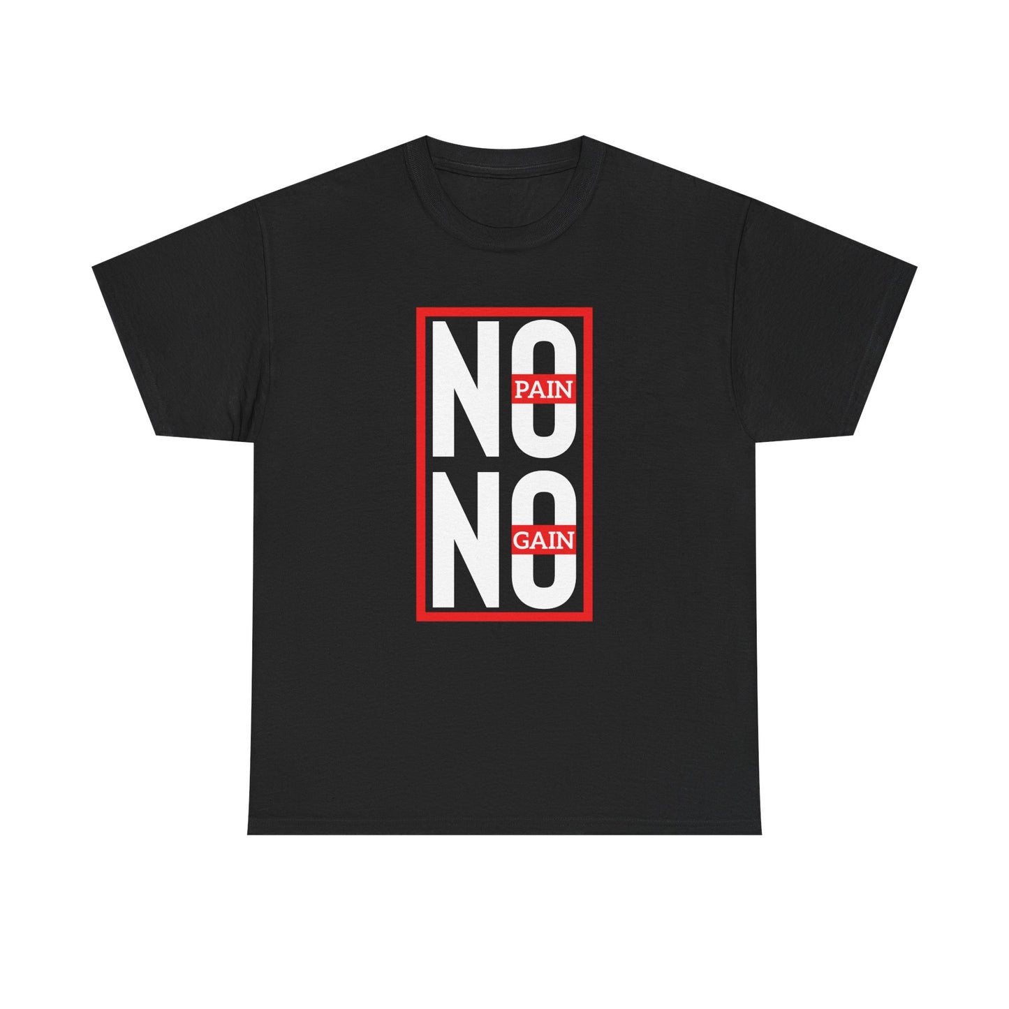 Unisex Heavy Cotton Tee - "No Pain No Gain" Motivational Fitness Shirt