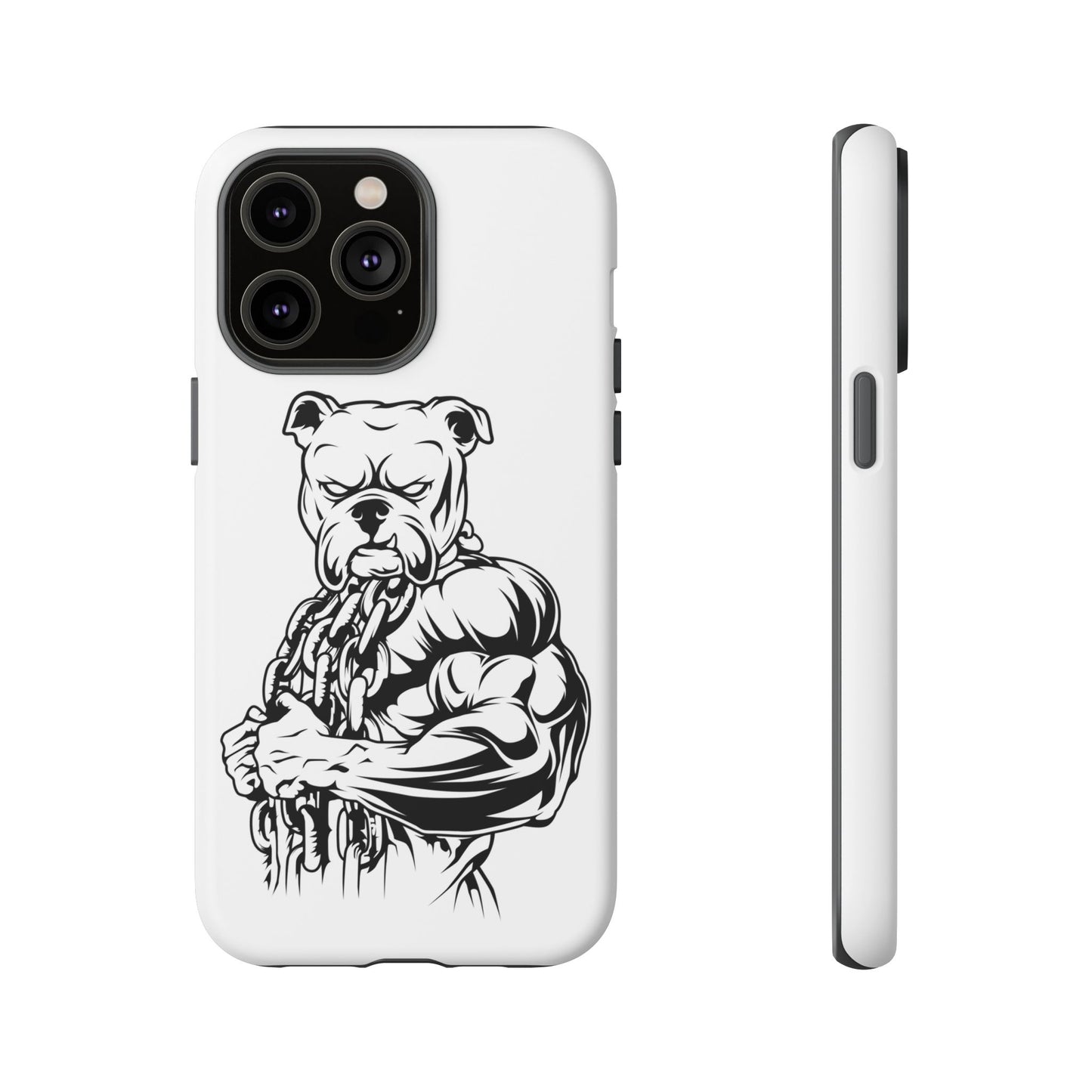 Tough Cases: Strong Bulldog Phone Case - Perfect for Dog Lovers and Fitness Enthusiasts