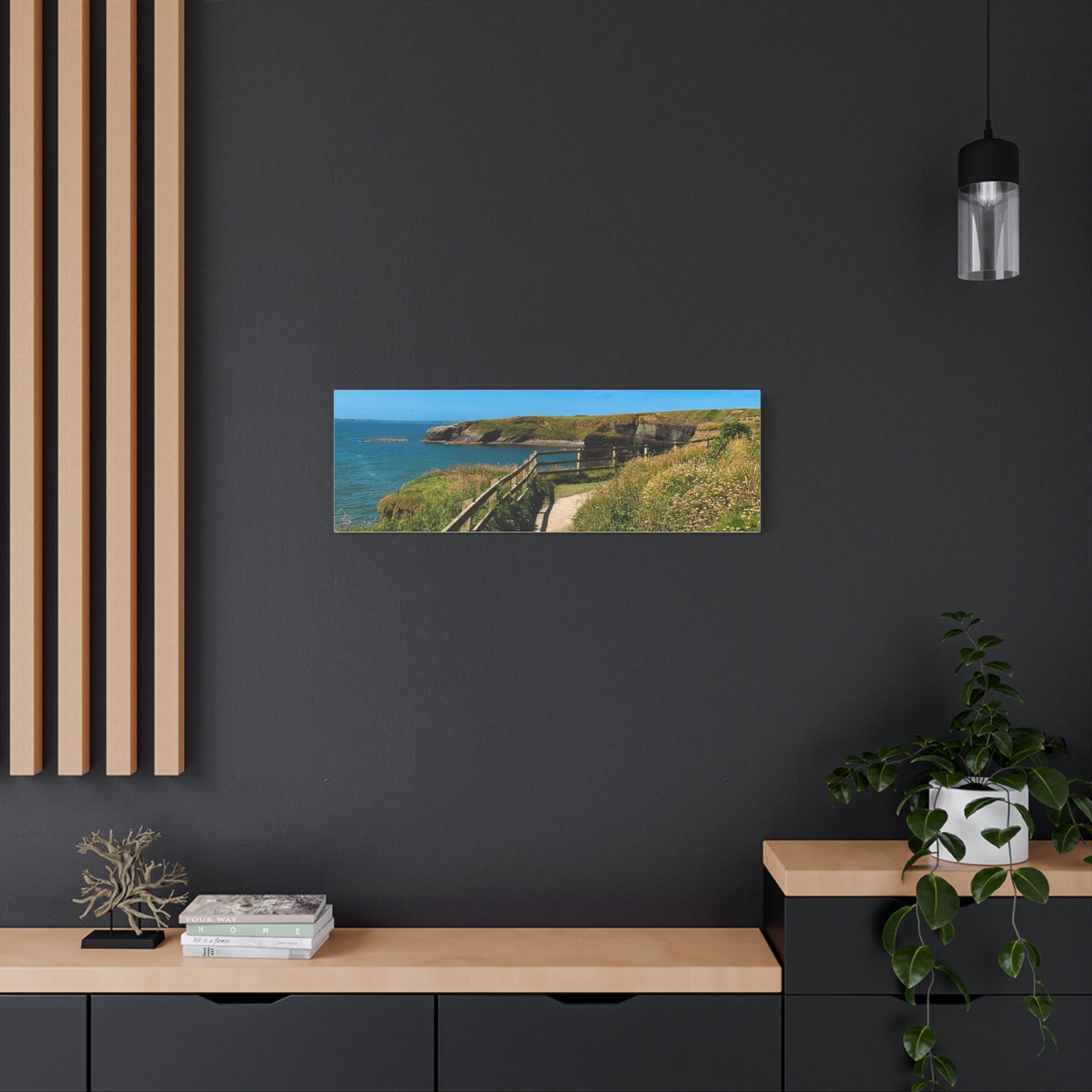 Sunny Walk In Ballybunion Matte Canvas, Stretched, 1.25"