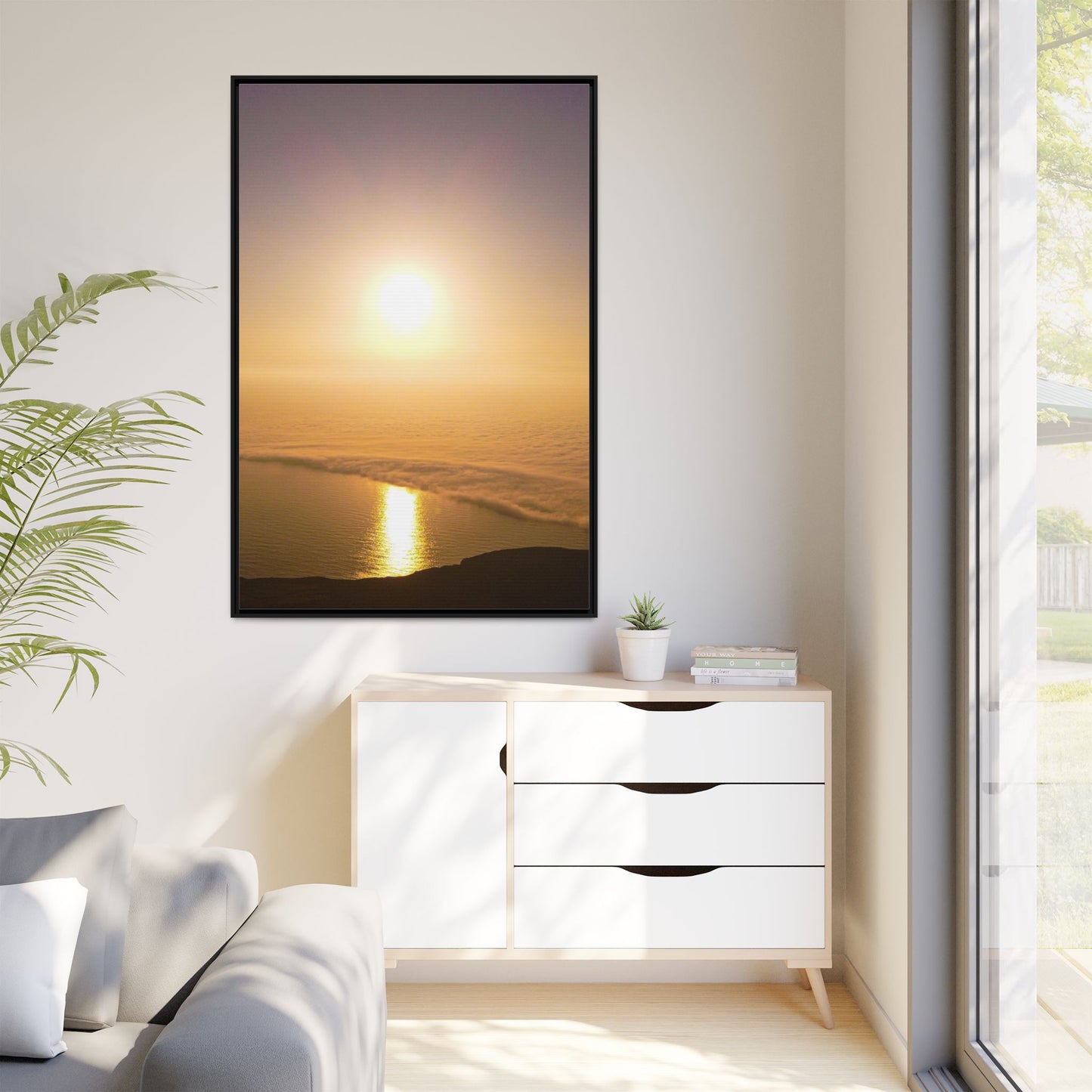 Sunset on Mount Brandon Matte Canvas, Framed (Multi-color)