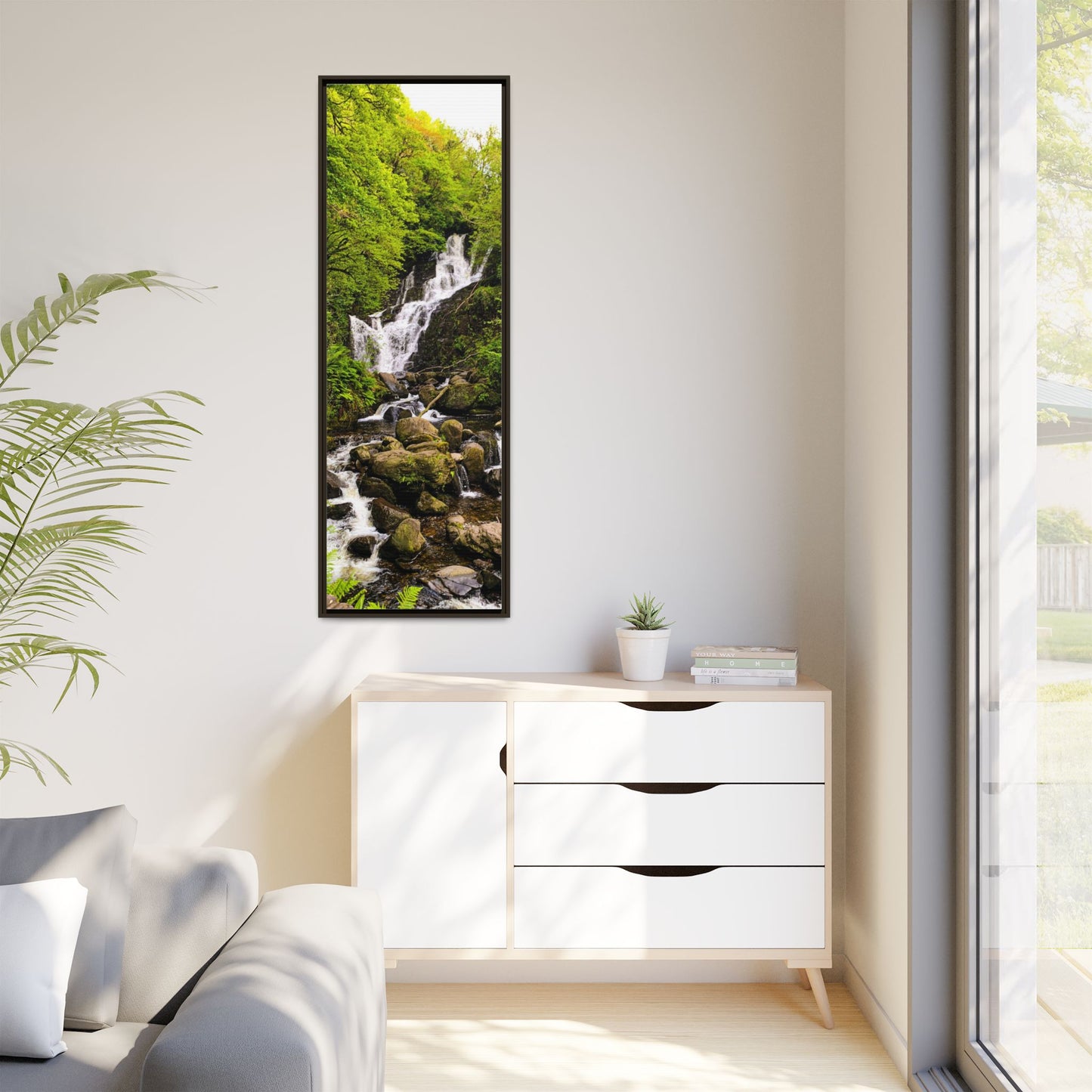 Torc Waterfall Matte Canvas, Framed (Multi-color)