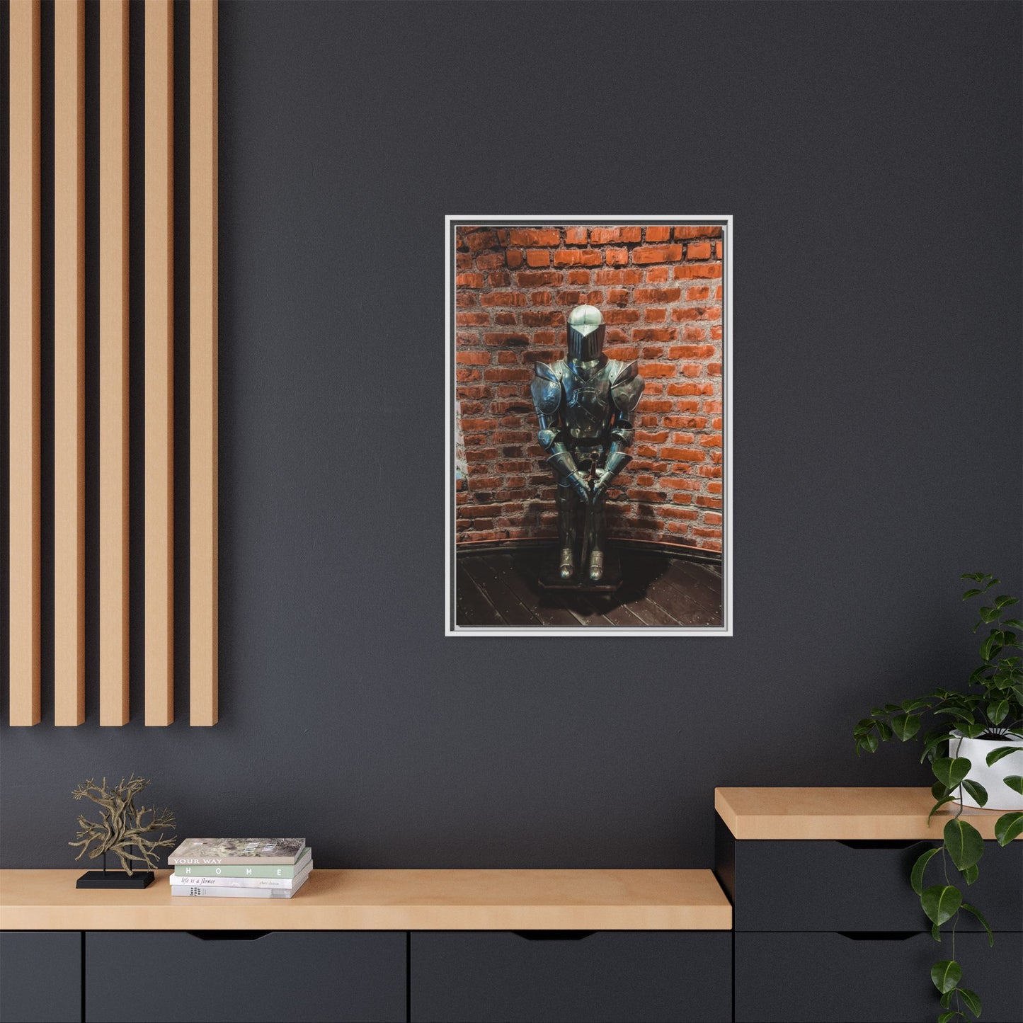 Steel Armour Medieval Age Lithuania Matte Canvas, Framed (Multi-color)