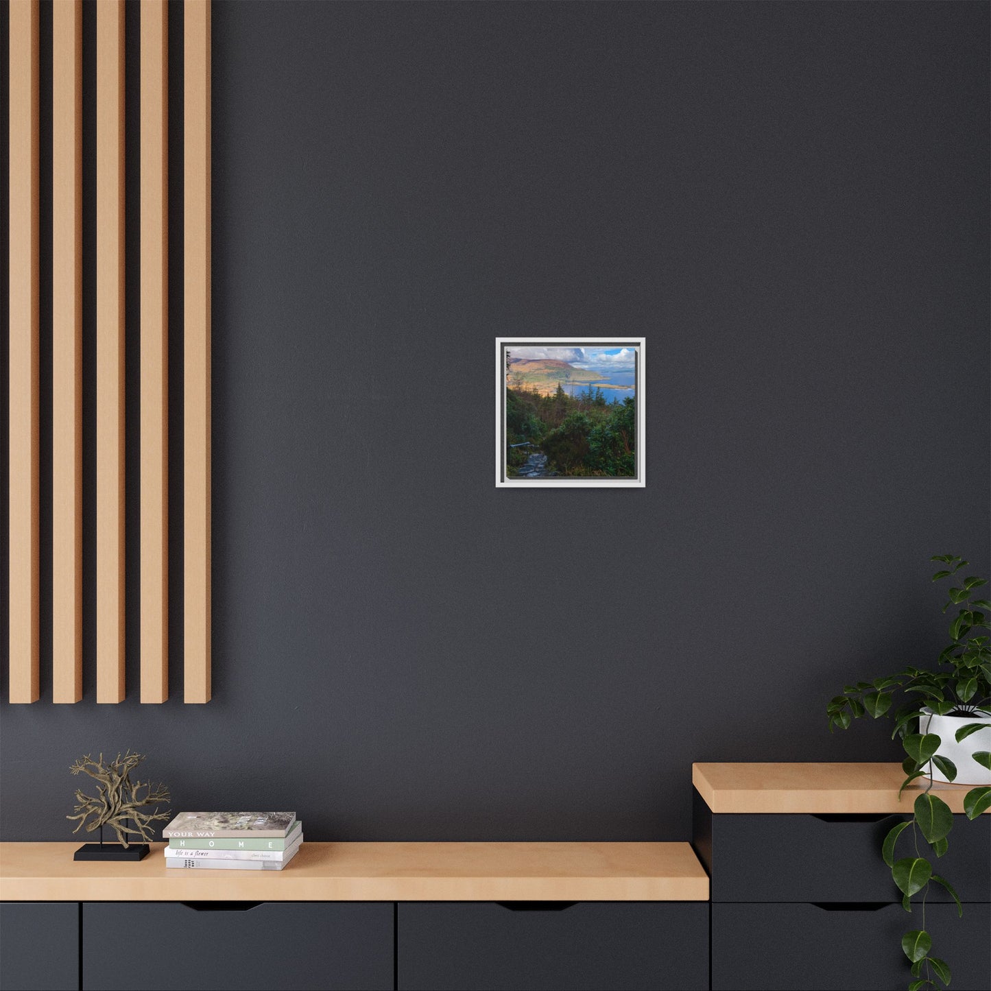 Torc Trail Stairs Matte Canvas, Framed (Multi-color)