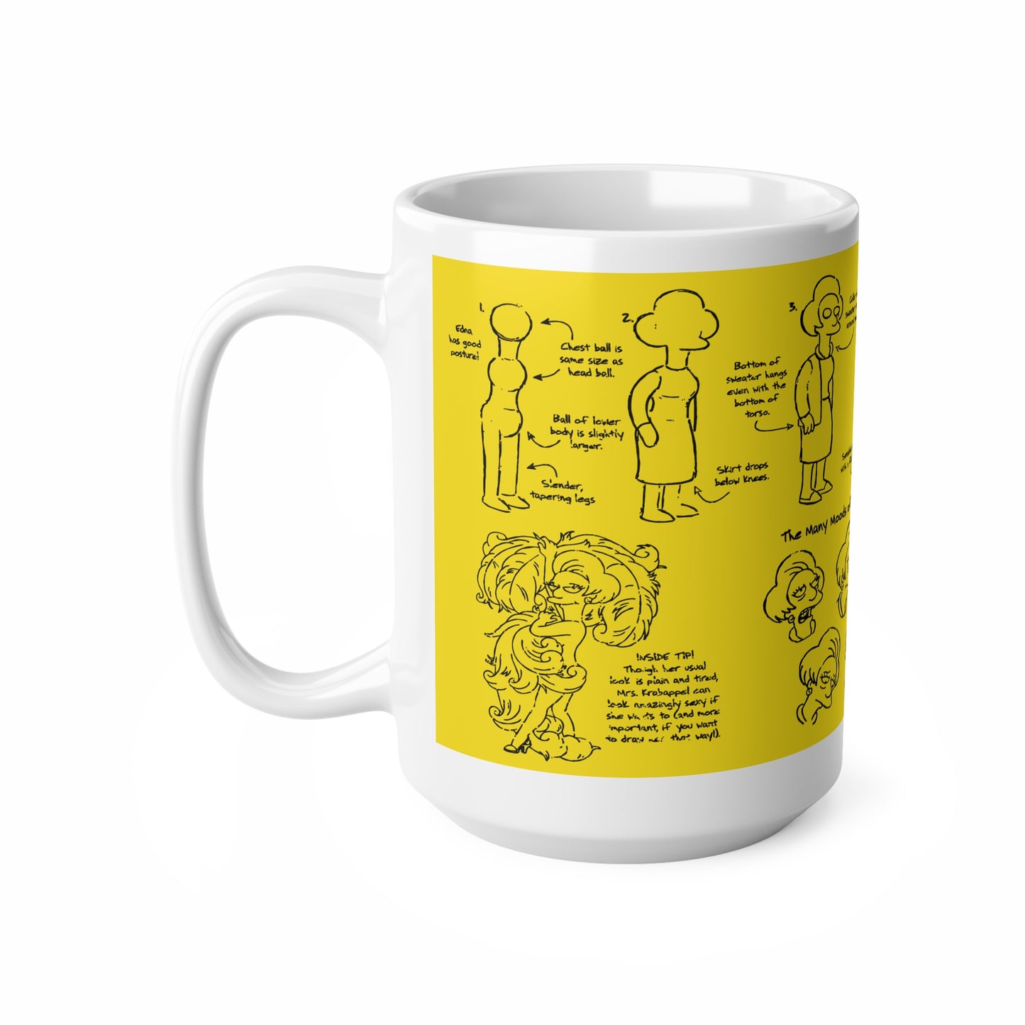 Mrs. Krabappel Moods Ceramic Coffee Cup - Fun 11oz & 15oz Mugs for Teachers and Fans