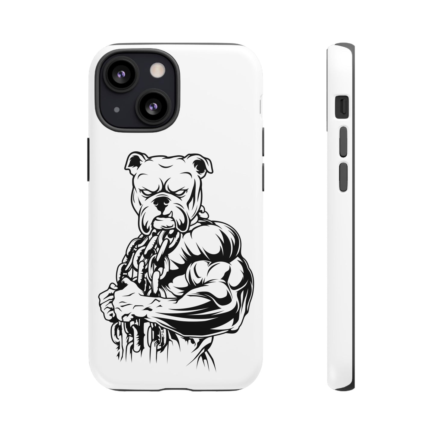 Tough Cases: Strong Bulldog Phone Case - Perfect for Dog Lovers and Fitness Enthusiasts