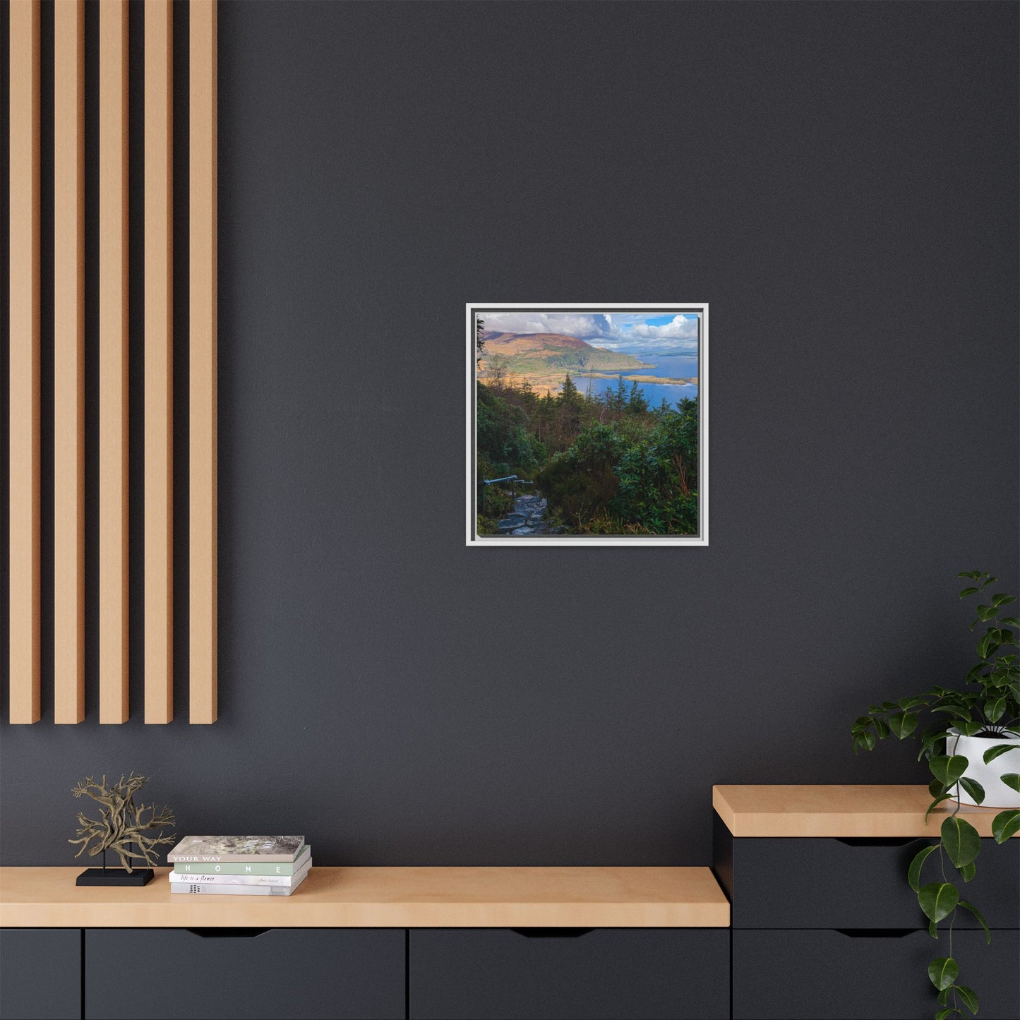 Torc Trail Stairs Matte Canvas, Framed (Multi-color)