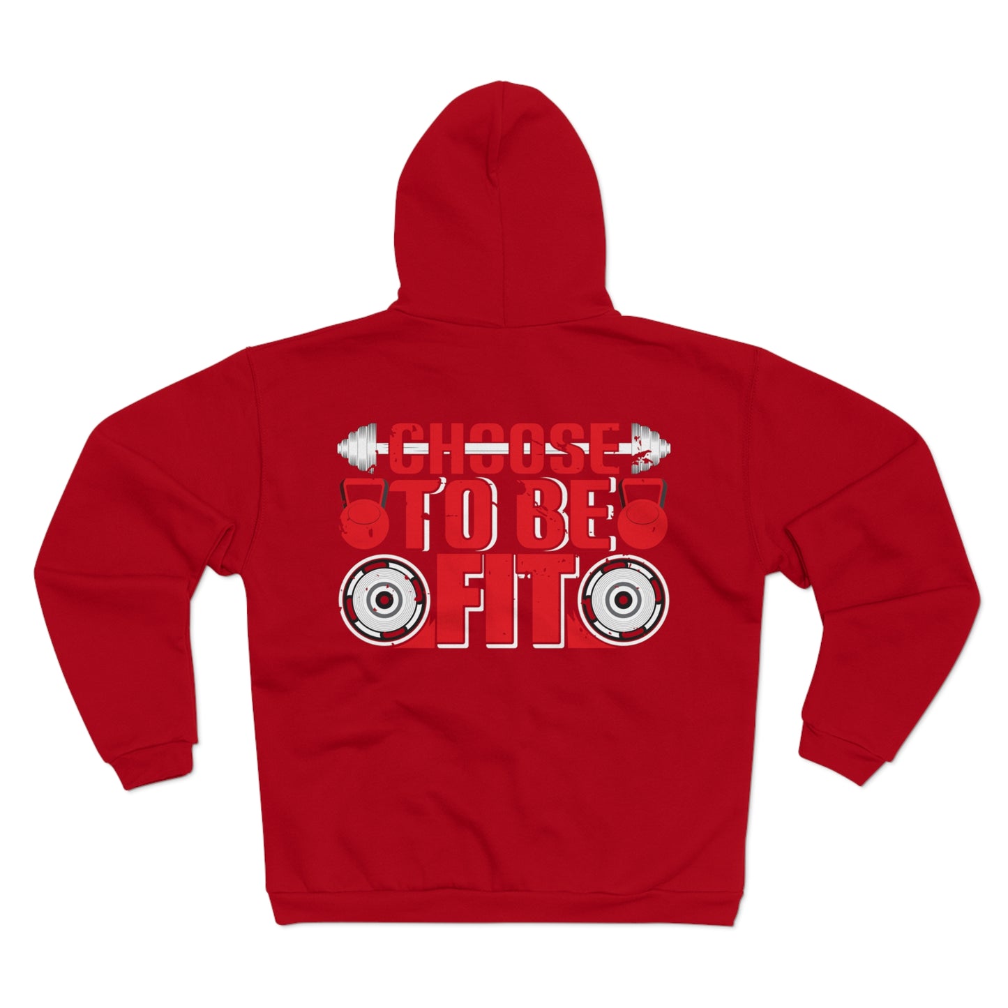 Unisex Hooded Zip Sweatshirt - Choose to Be Fit Motivational Workout Hoodie