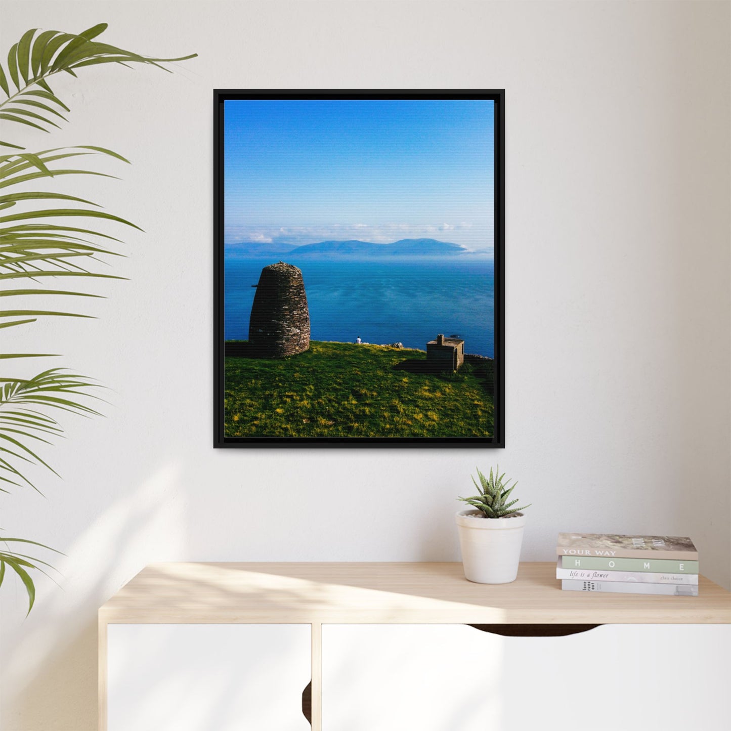 Ask Tower Matte Canvas, Framed (Multi-color)