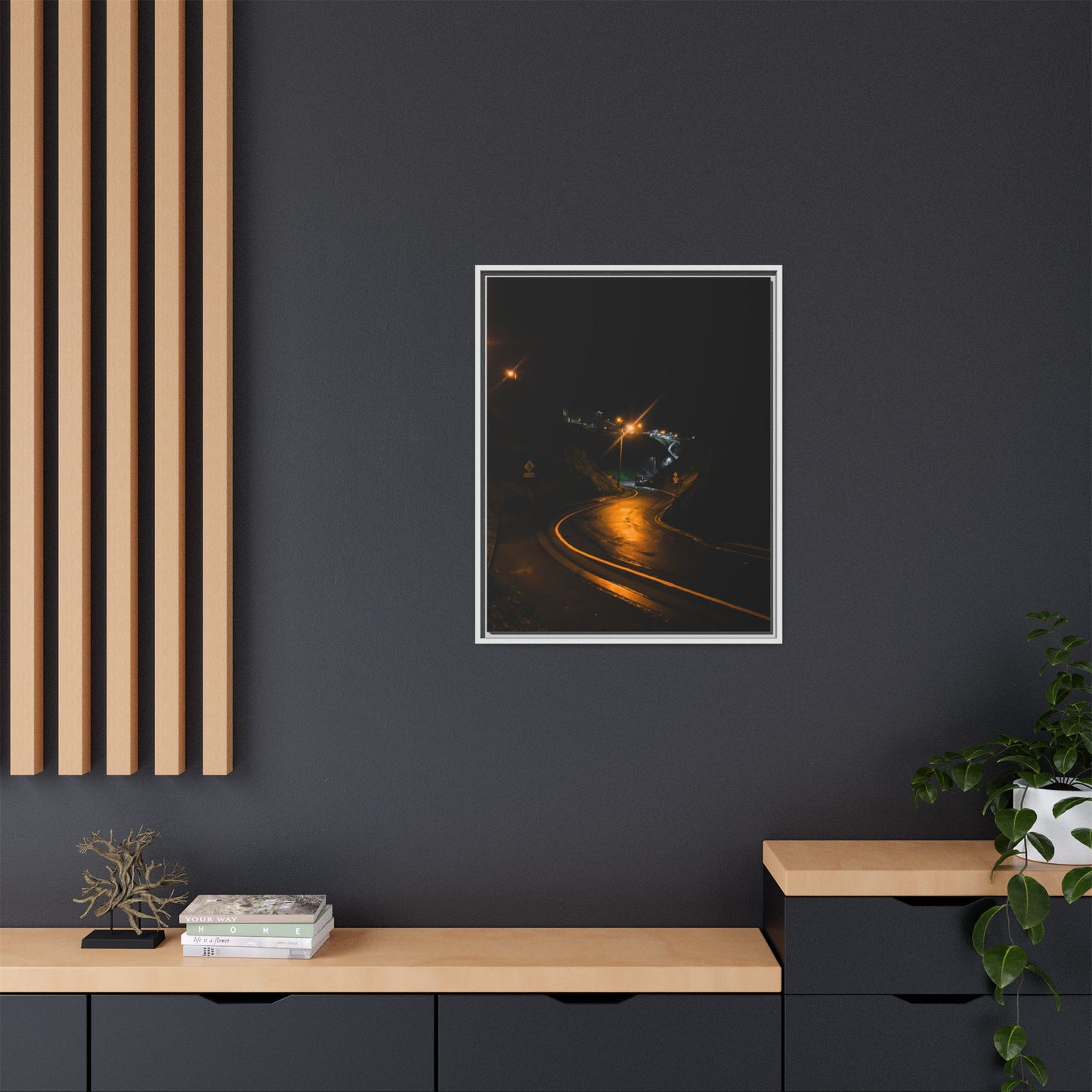 Ballybunion at Night Matte Canvas, Framed (Multi-color)
