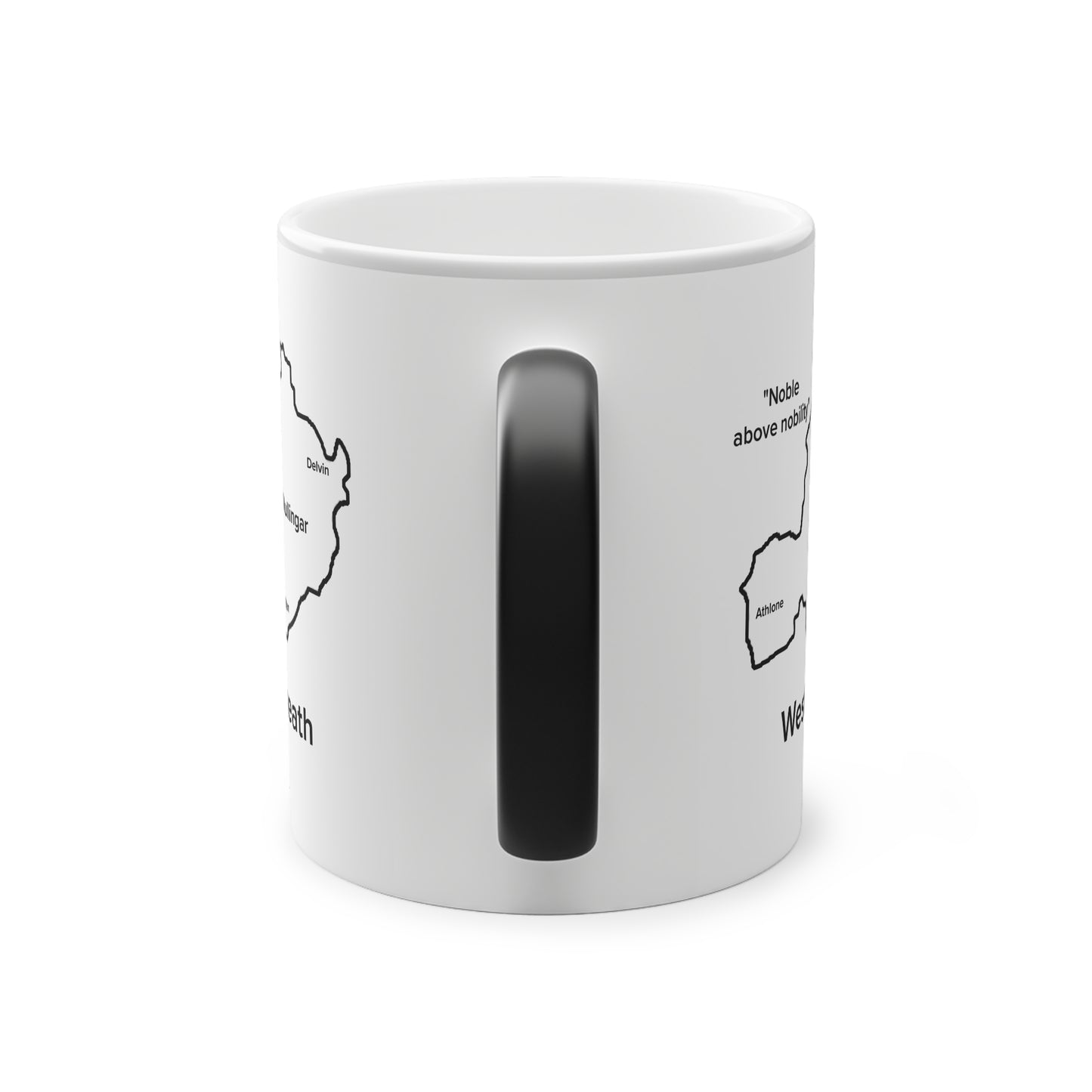 Westmeath Magic Mug: Color - Changing Coffee Cup with Artistic Map Design