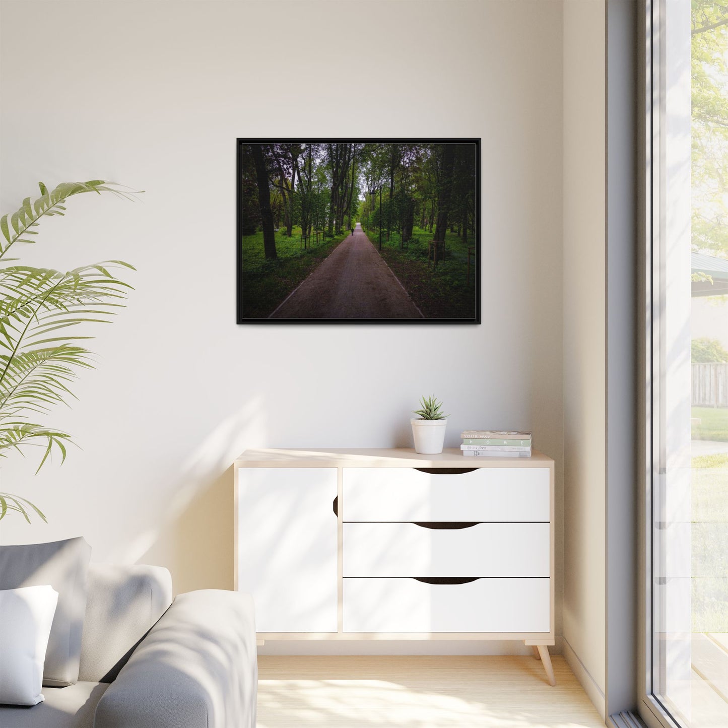Zagares Park Matte Canvas, Framed (Multi-color)