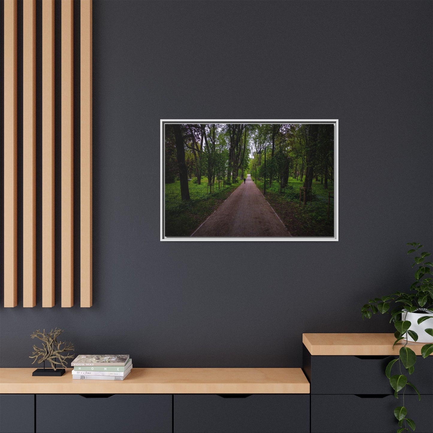 Zagares Park Matte Canvas, Framed (Multi-color)