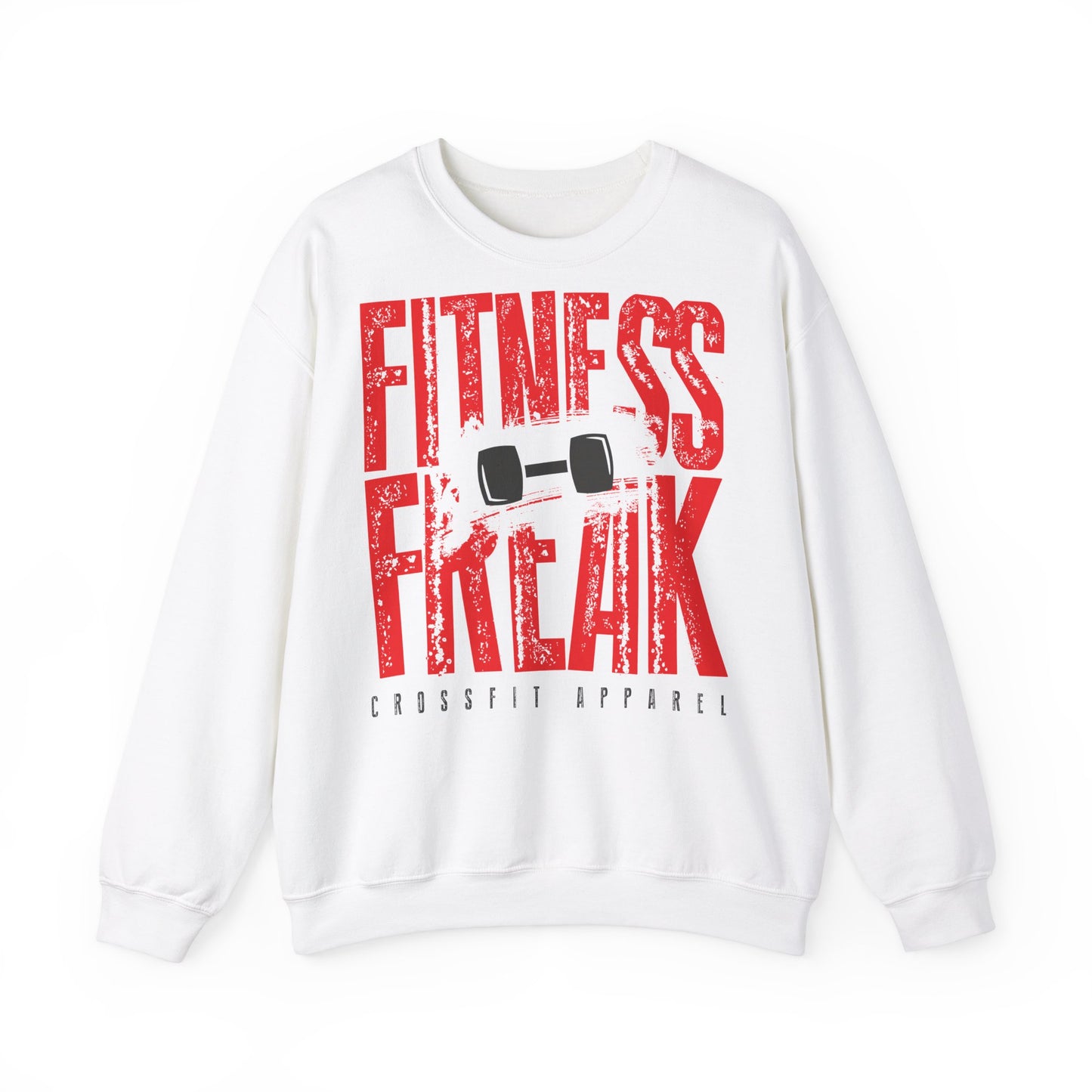 Fitness Freak Crewneck Sweatshirt - Cozy CrossFit Apparel for Gym Enthusiasts