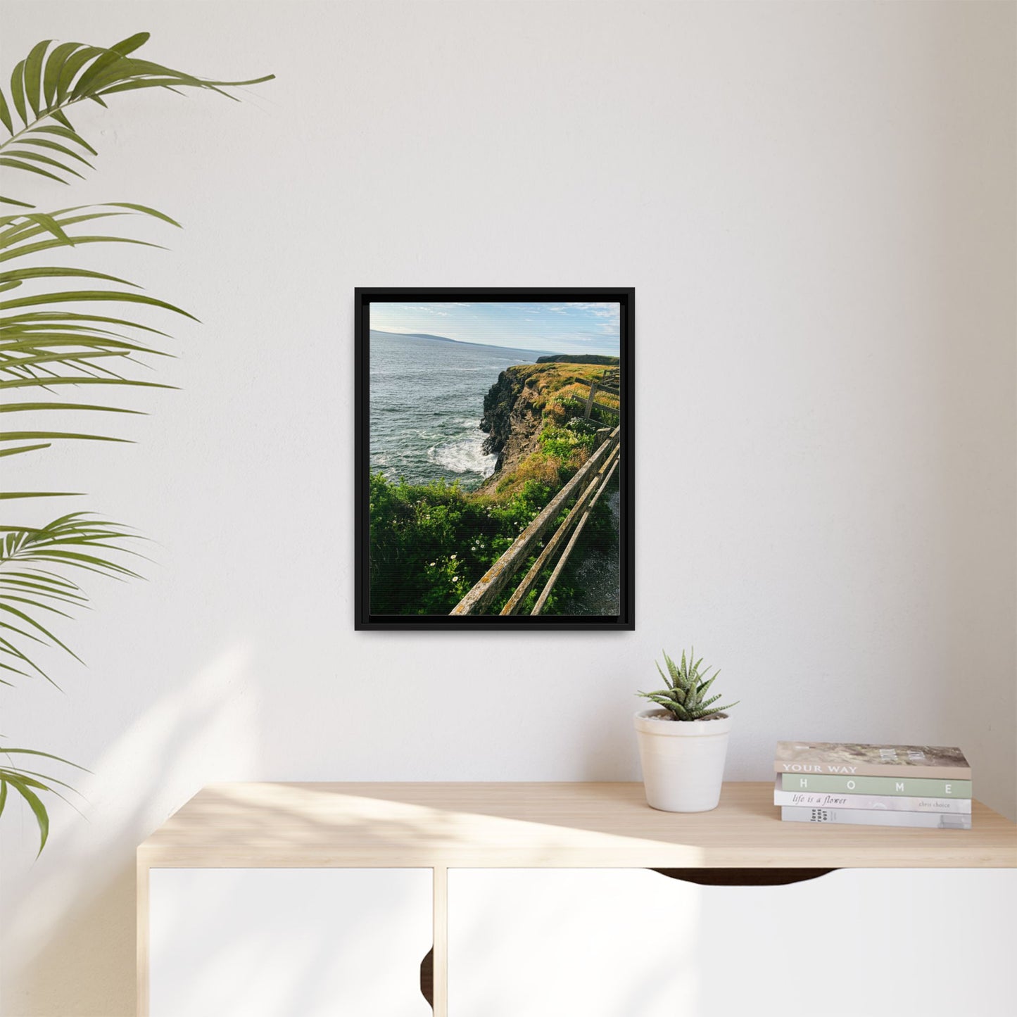 Ballybunion Cliff Walk Matte Canvas, Framed (Multi-color)