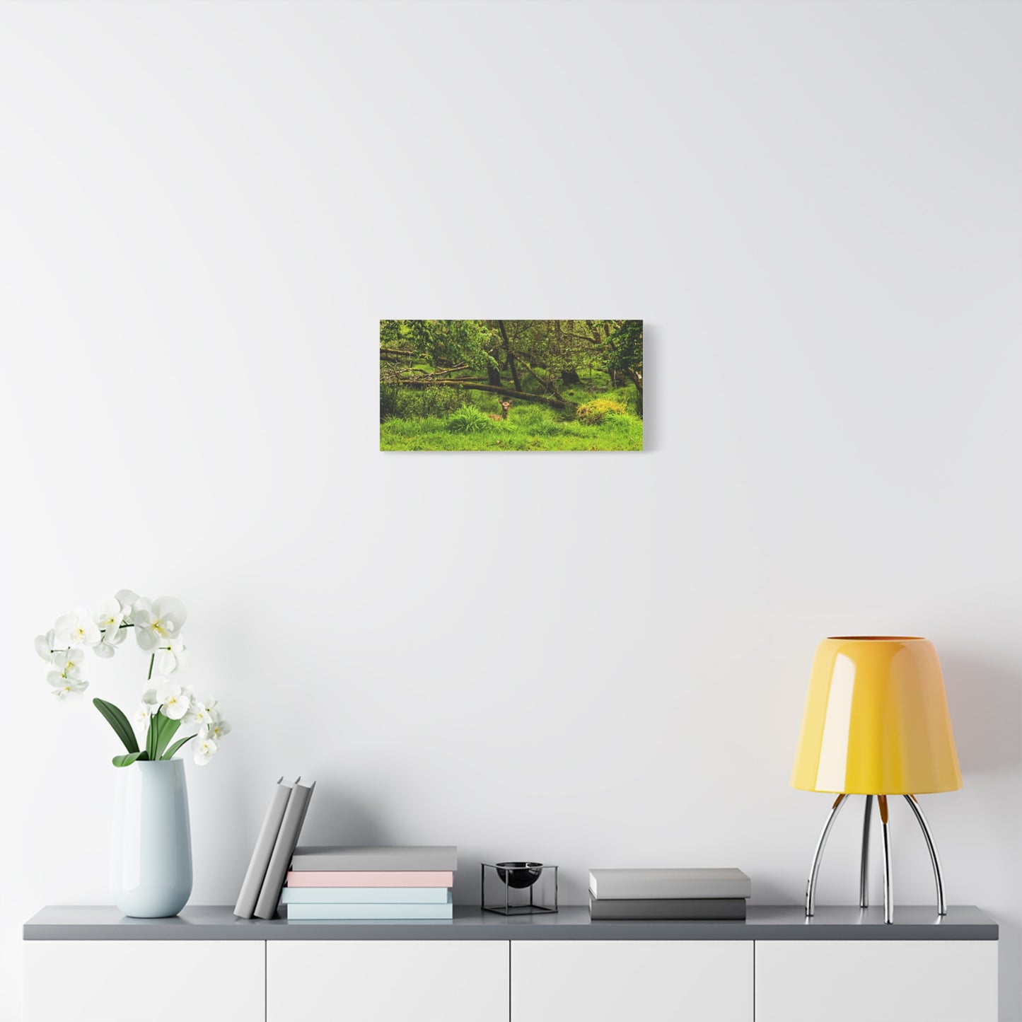 Deer in Ditch Matte Canvas, Stretched, 1.25"