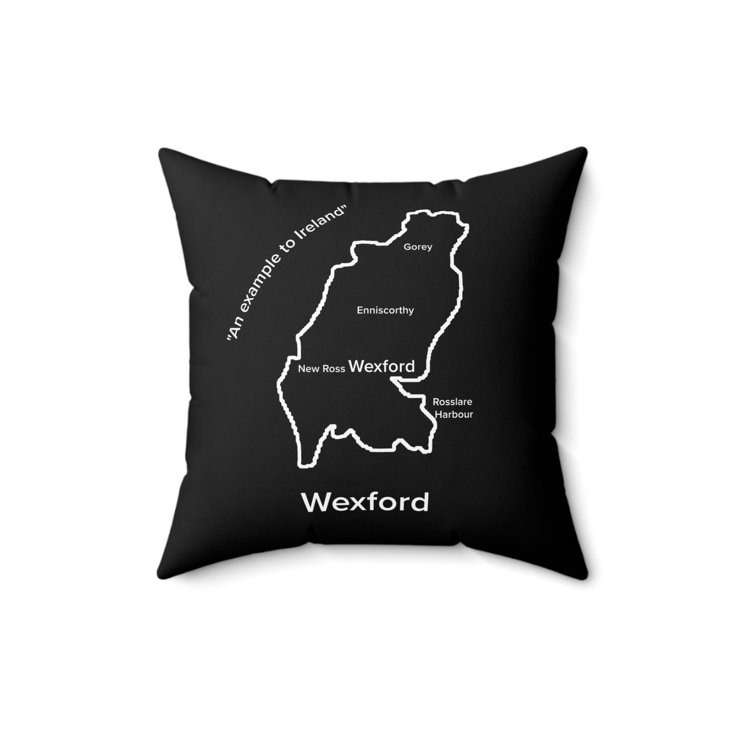 Wexford Spun Polyester Square Pillow Black Edition 2 Sizes
