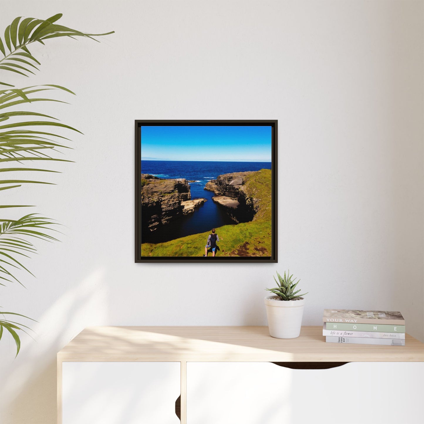 Cliffs Matte Canvas, Framed (Multi-color)