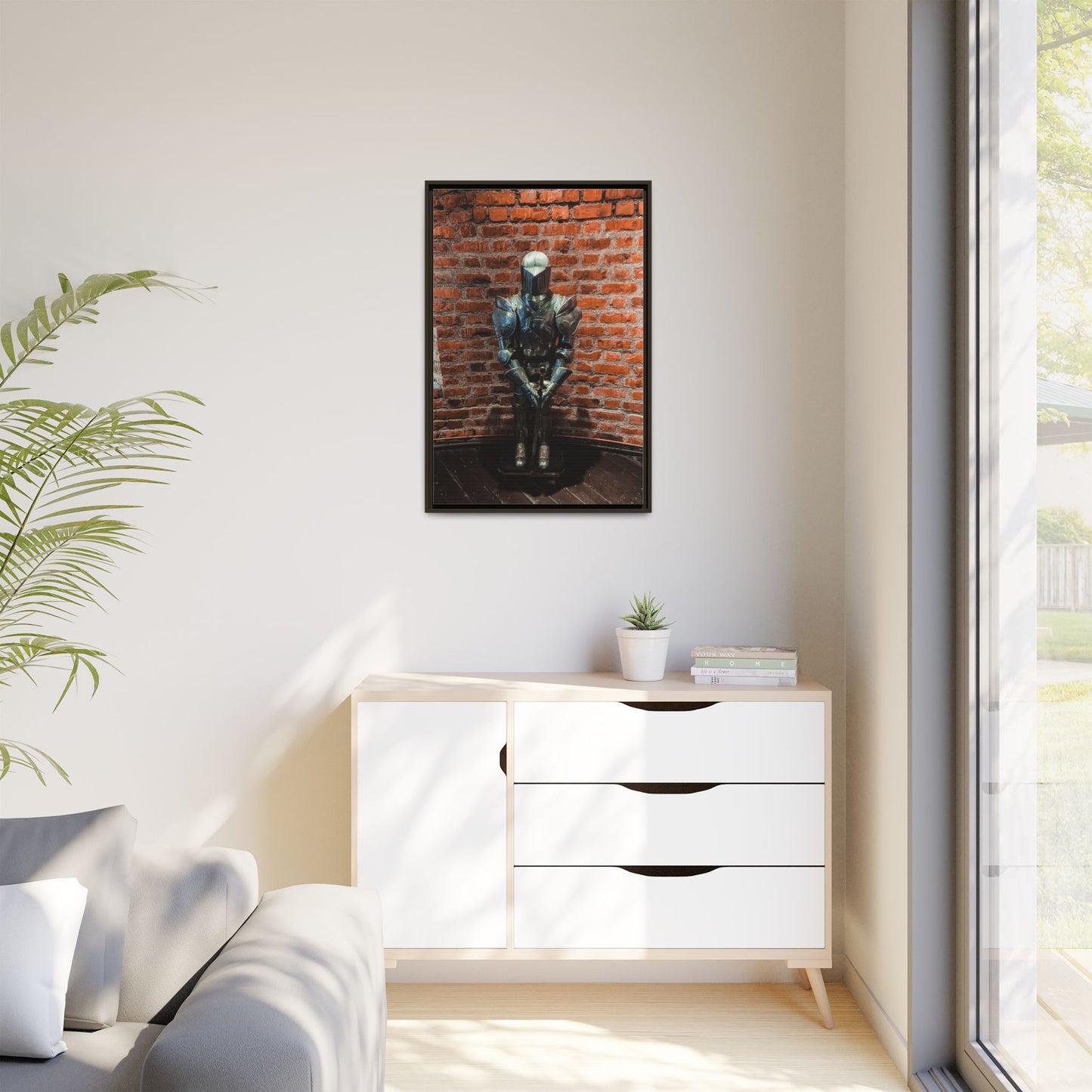 Steel Armour Medieval Age Lithuania Matte Canvas, Framed (Multi-color)