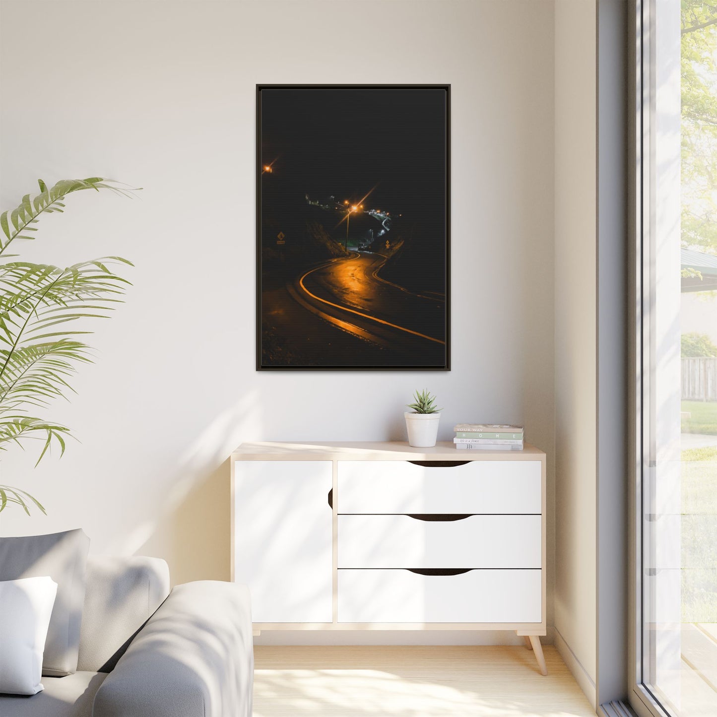 Ballybunion at Night Matte Canvas, Framed (Multi-color)