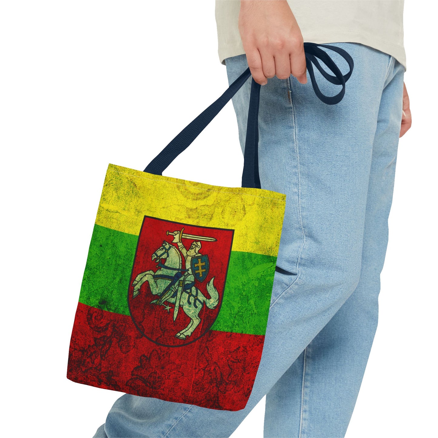 Vintage Lithuanian Crest Tote Bag - Perfect for Festivals, Travel, and Daily Use