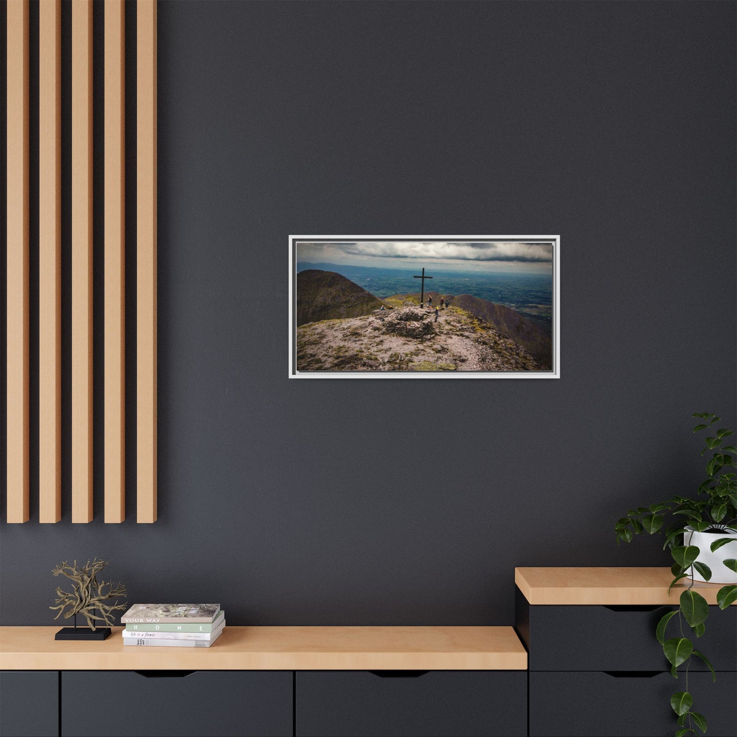 Carrauntoohil Summit Matte Canvas, Framed (Multi-color)