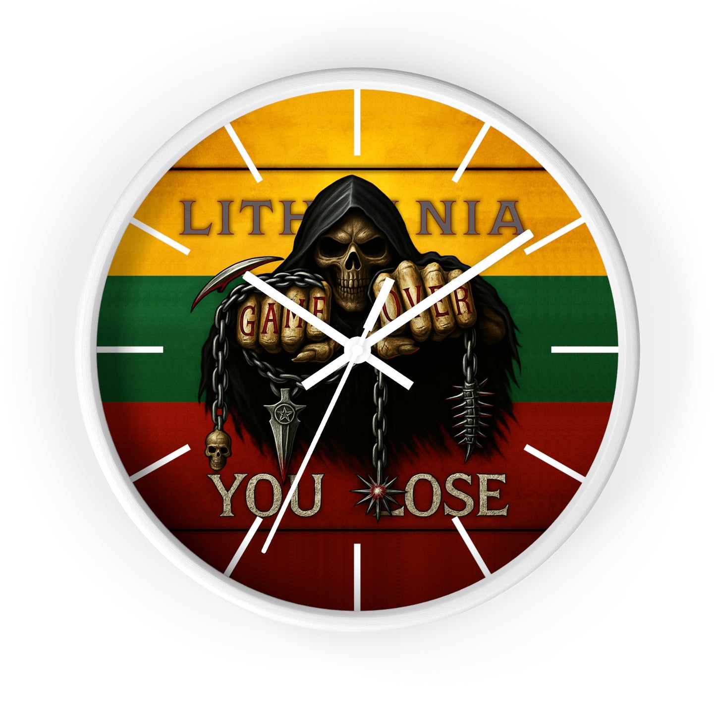 Lithuania Wall Clock Art "You lose"