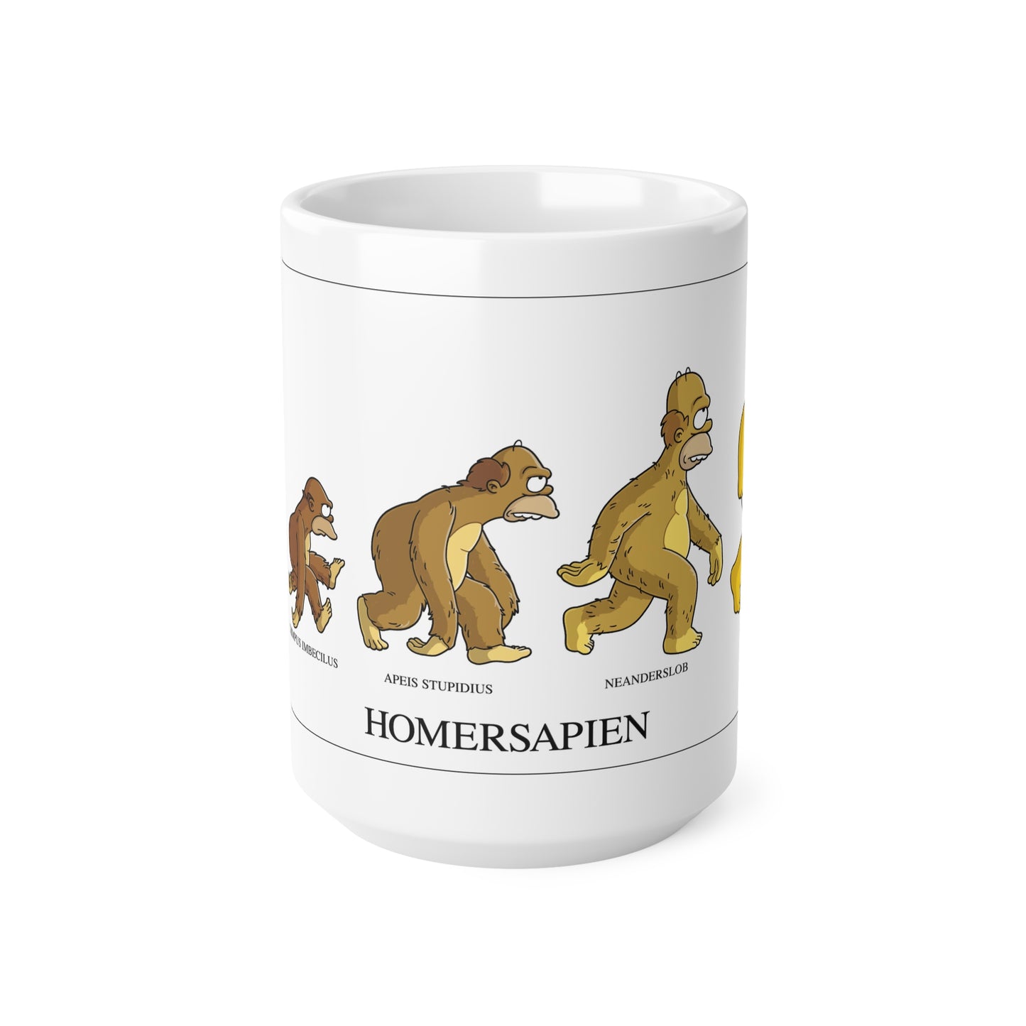 Humorous Evolution Ceramic Coffee Mugs - 11oz & 15oz - Perfect Gift for Science Lovers