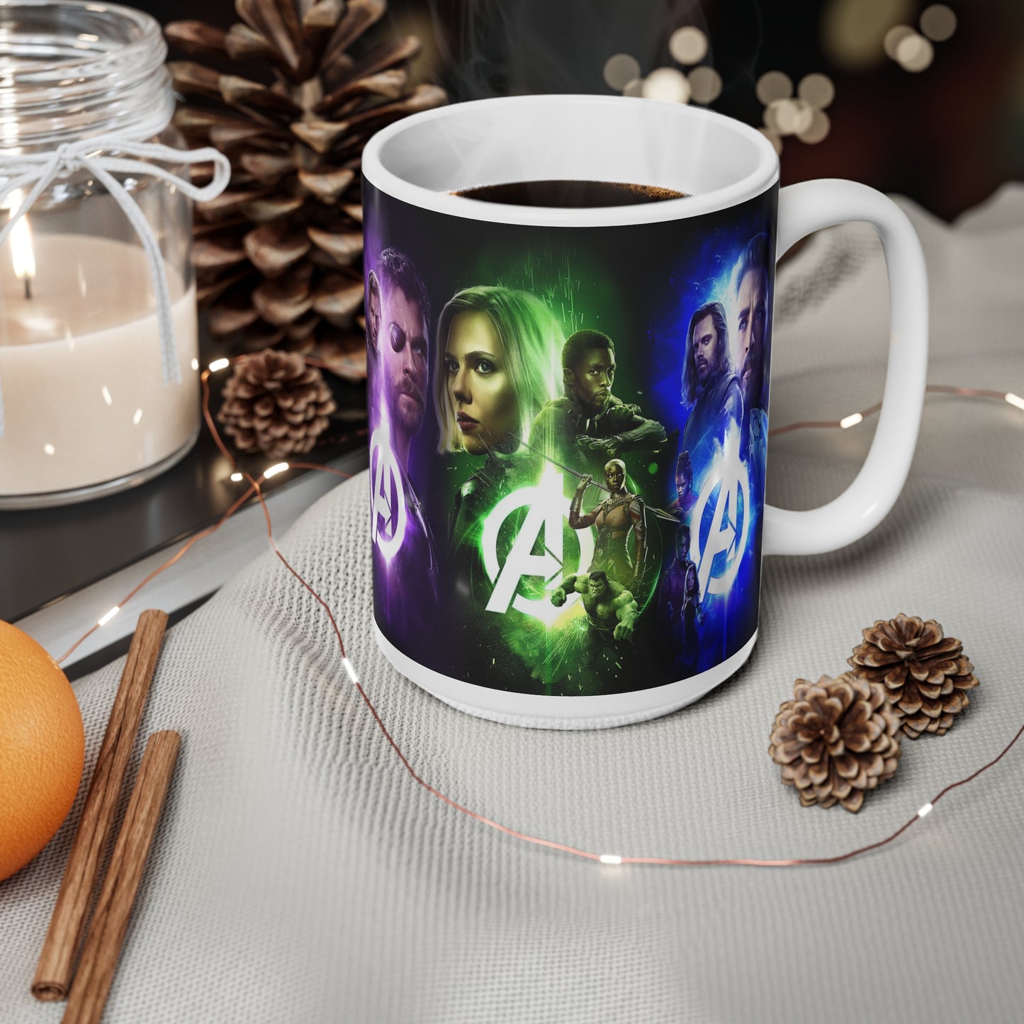 Avengers Ceramic Coffee Cups - 11oz & 15oz - Heroic Superhero Mugs for Fans