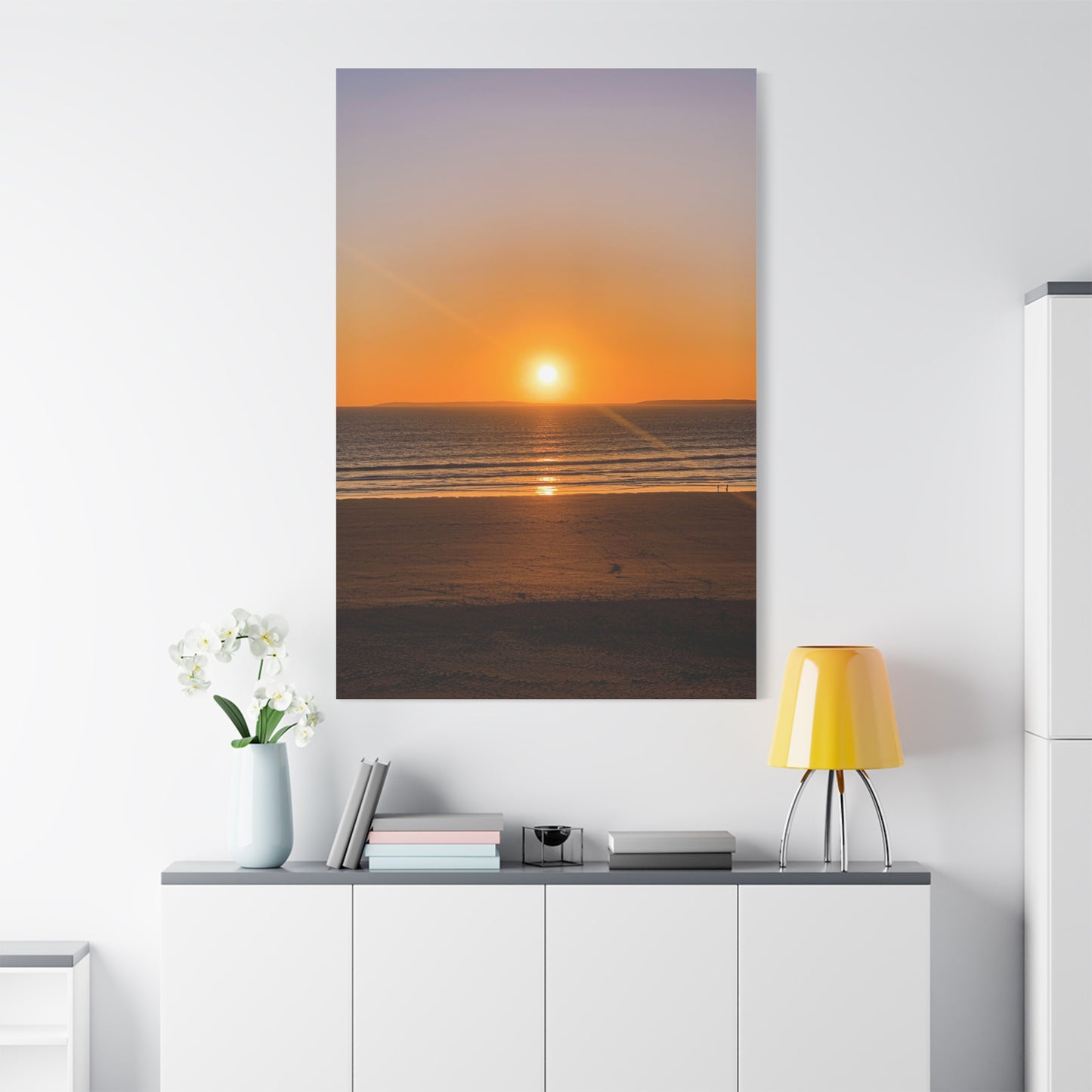 Sunset in ocean Matte Canvas, Stretched, 1.25"