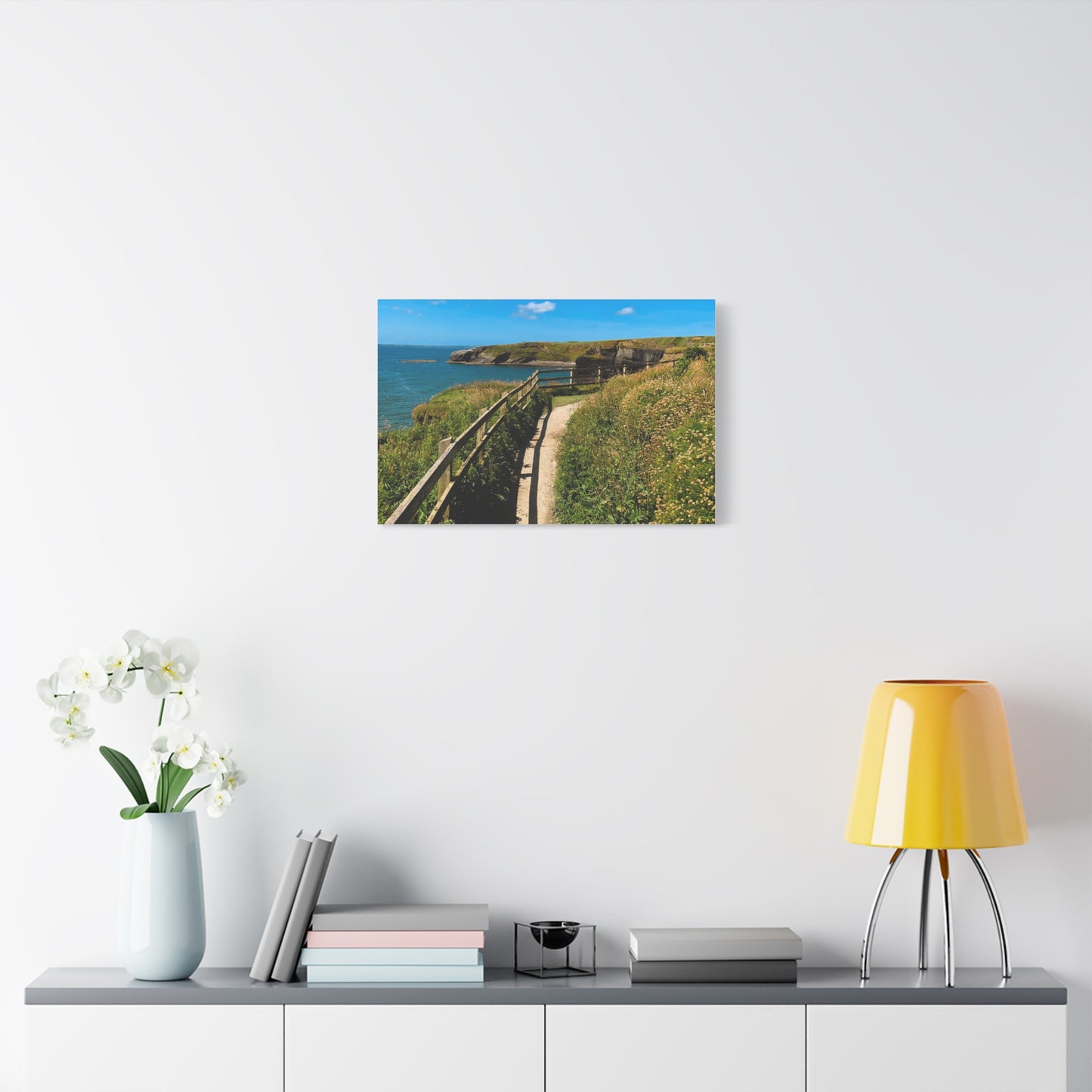 Sunny Walk In Ballybunion Matte Canvas, Stretched, 1.25"