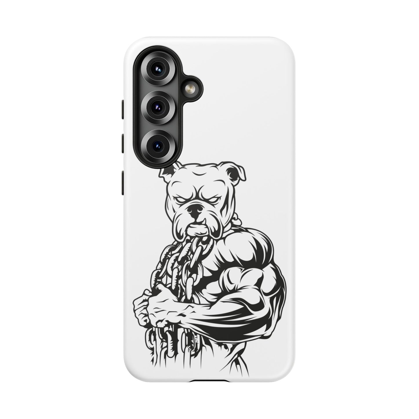 Tough Cases: Strong Bulldog Phone Case - Perfect for Dog Lovers and Fitness Enthusiasts