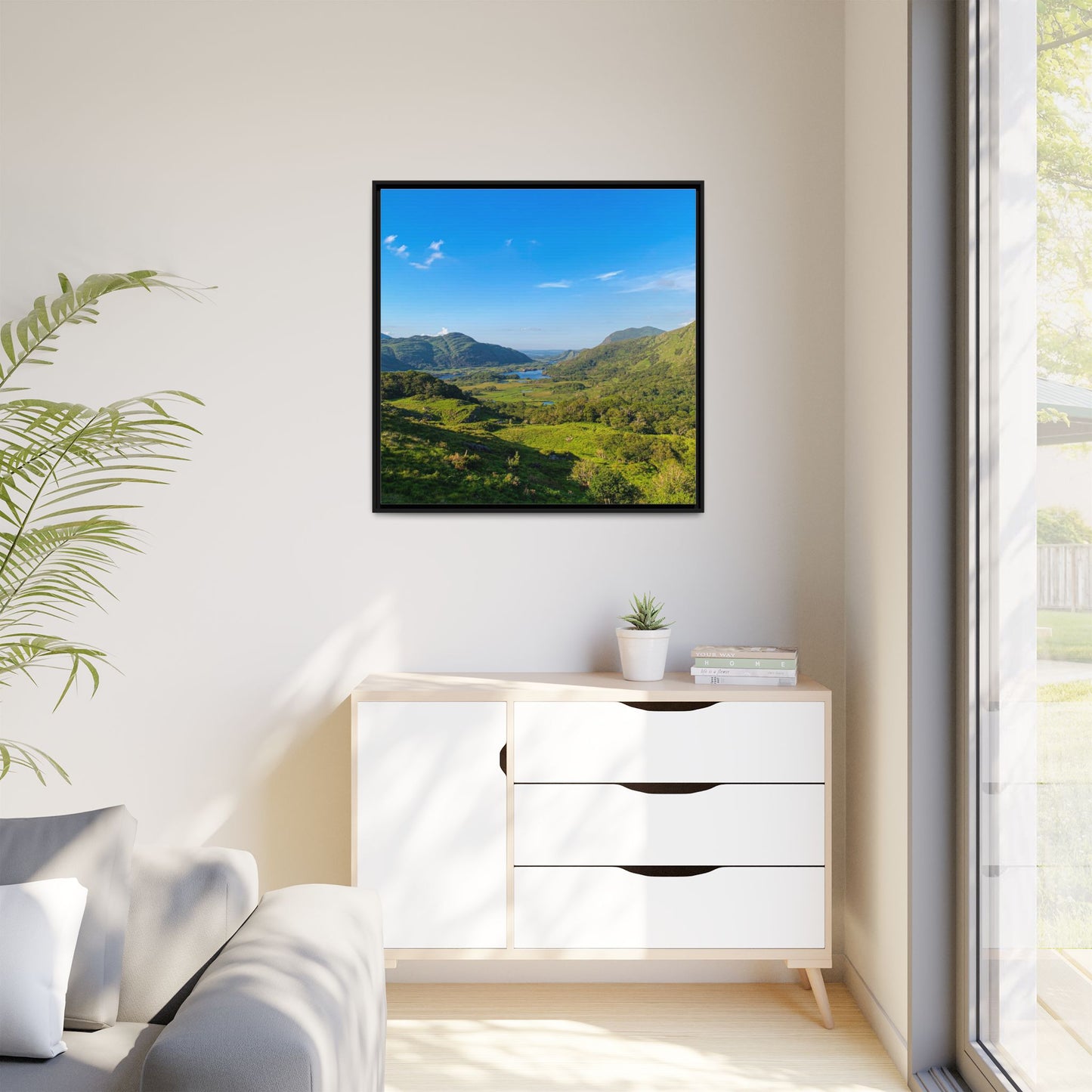 Beautiful Ladies View Matte Canvas, Framed (Multi-color)