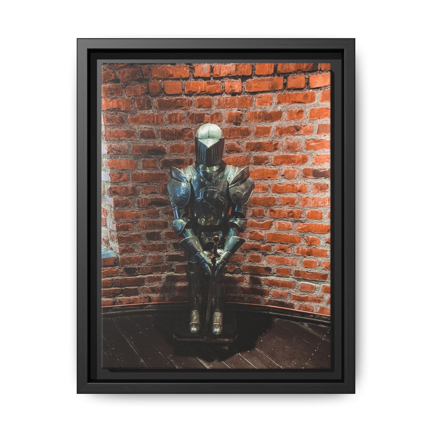 Steel Armour Medieval Age Lithuania Matte Canvas, Framed (Multi-color)