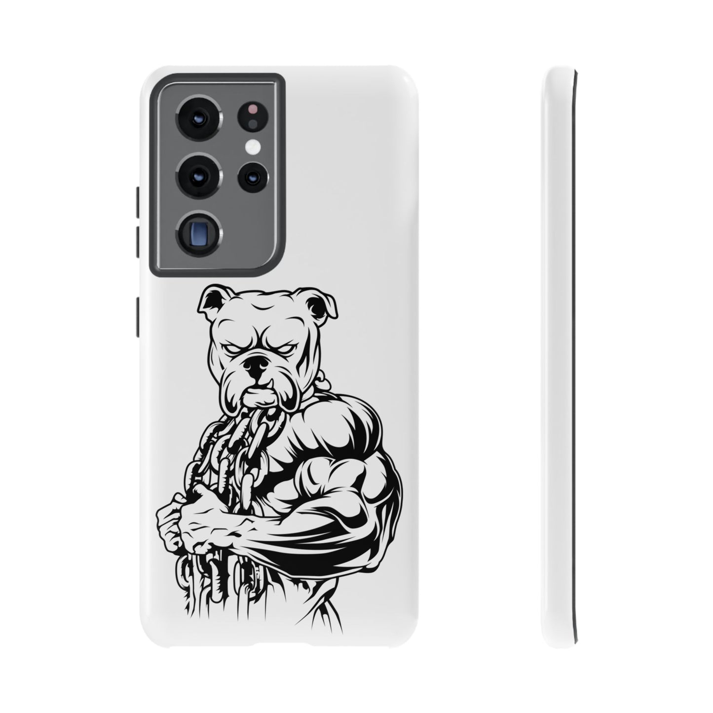 Tough Cases: Strong Bulldog Phone Case - Perfect for Dog Lovers and Fitness Enthusiasts