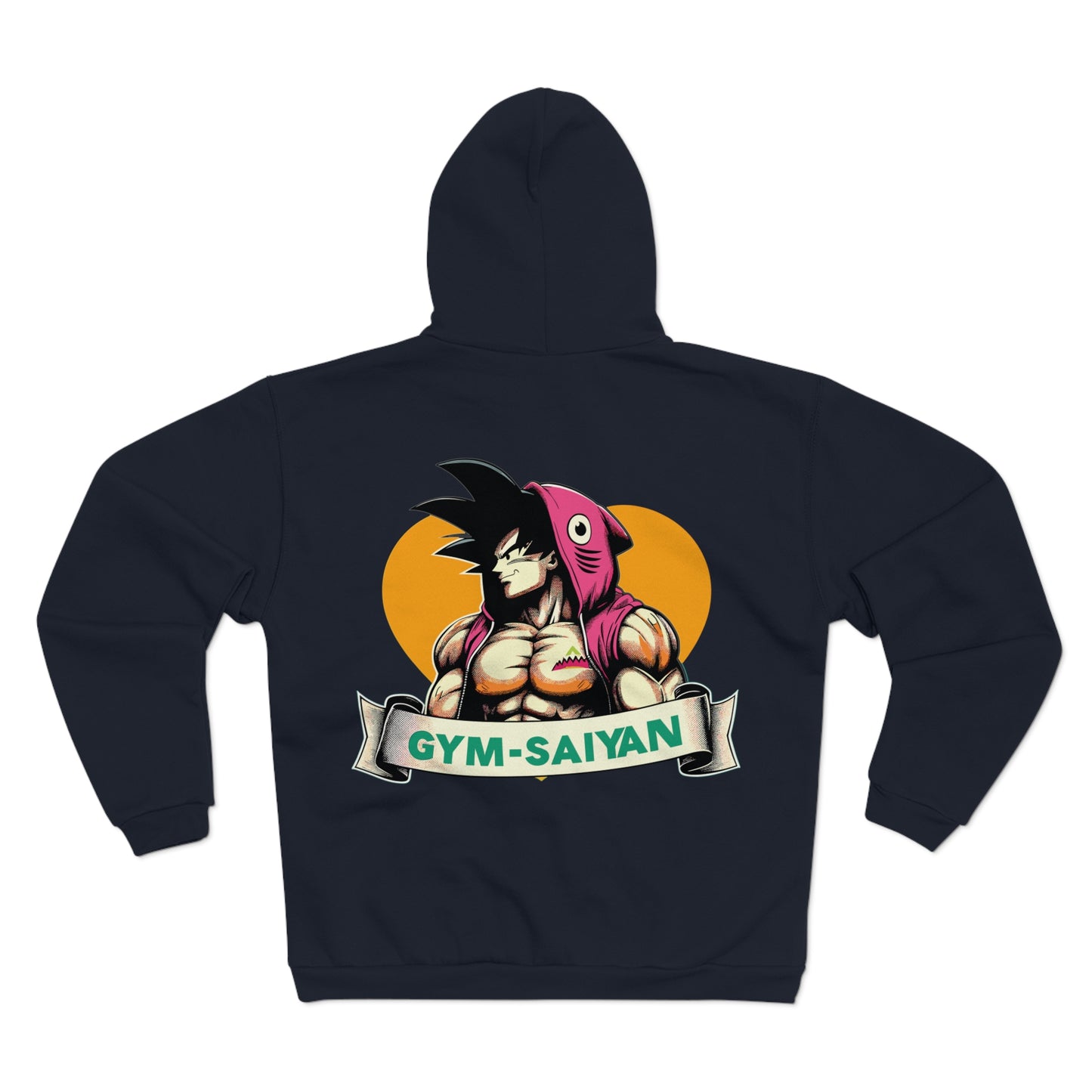 Gym Saiyan Goku Shark Muscle Unisex Hooded Zip Sweatshirt