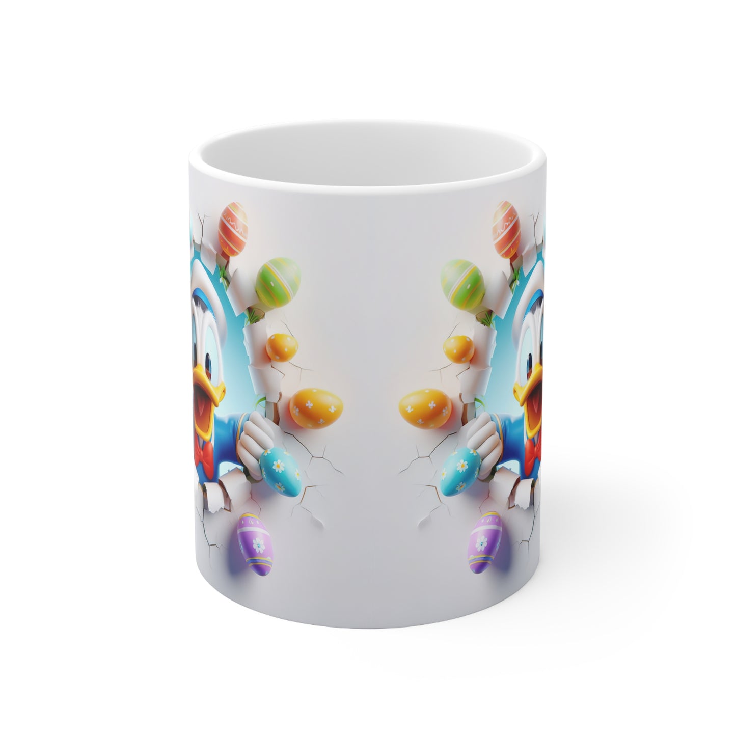 Whimsical Easter Ceramic Coffee Cups – 11oz & 15oz with Playful Duck Design