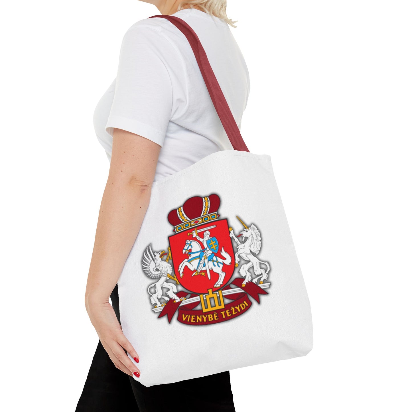 Heraldic Lithuania Crest Tote Bag - Stylish and Reusable for Everyday Use