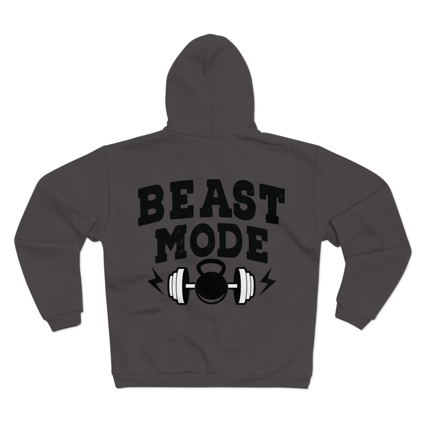 Beast Mode Unisex Hooded Zip Sweatshirt - Perfect for Fitness Enthusiasts