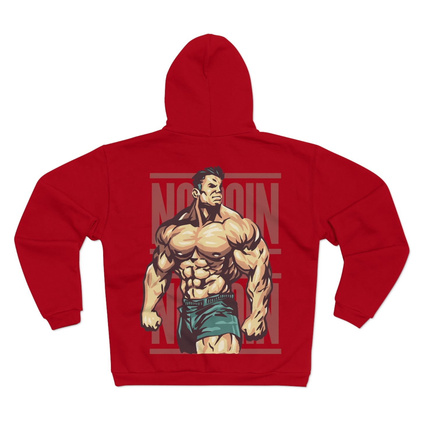 Muscle Power Unisex Hooded Zip Sweatshirt - Bold Graphic Design