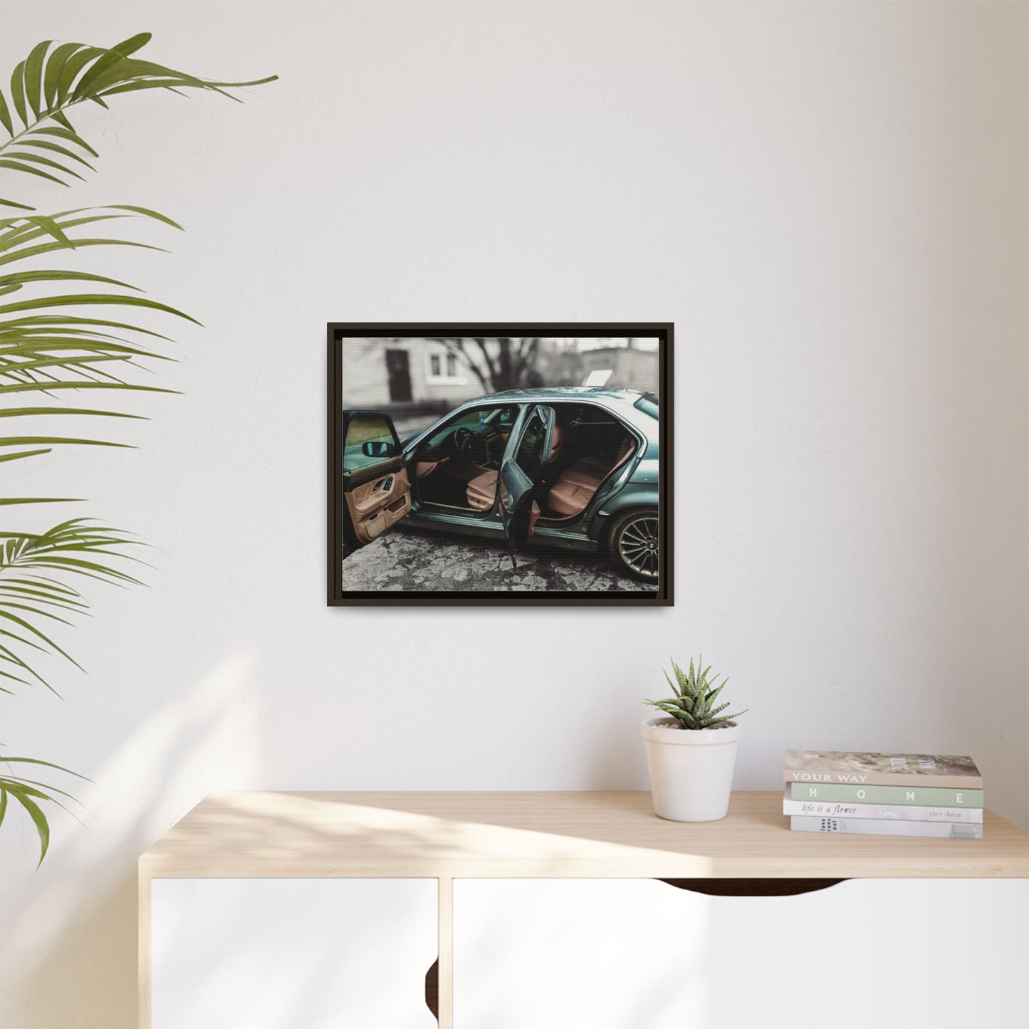 BMW 7 Matte Canvas, Framed (Multi-color)
