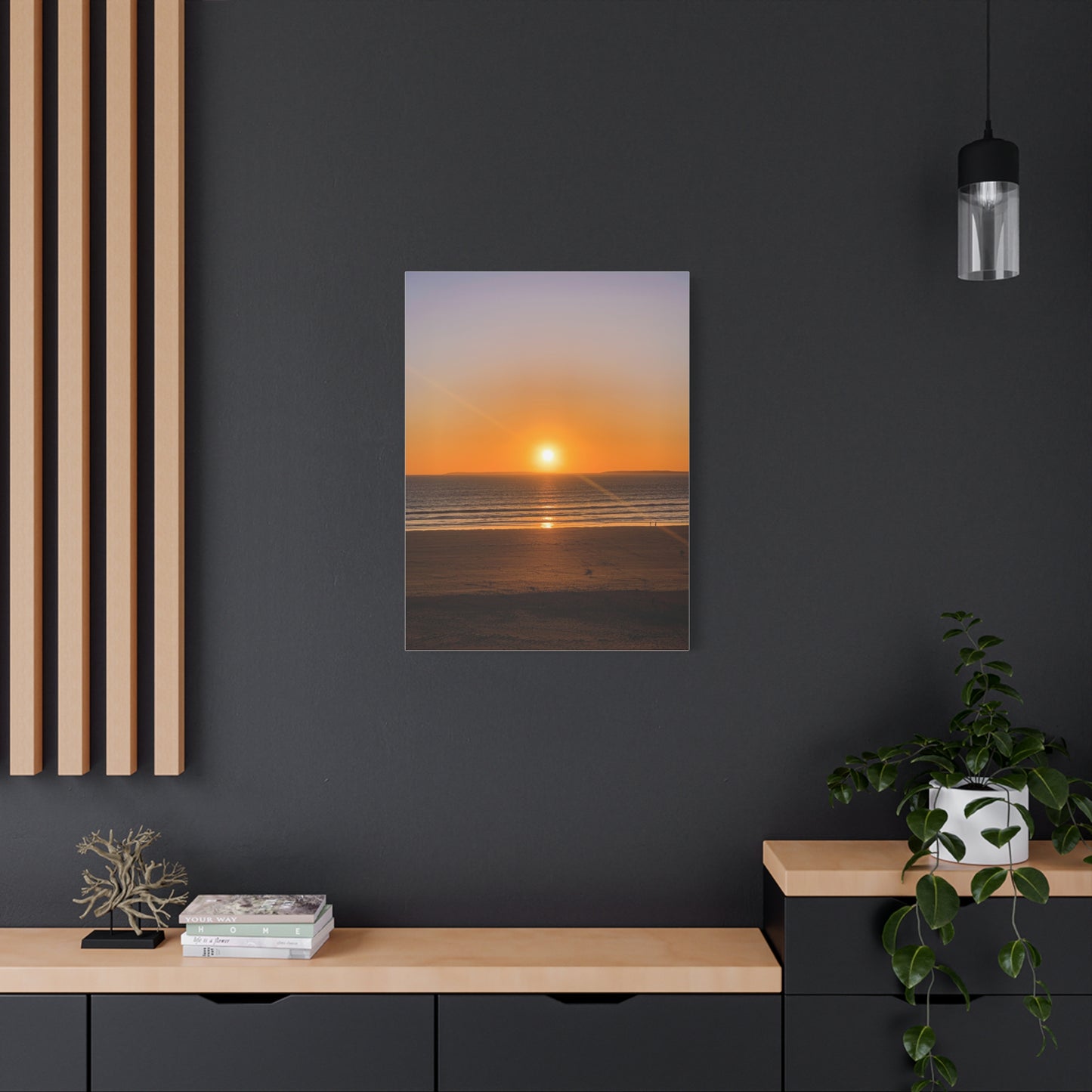 Sunset in ocean Matte Canvas, Stretched, 1.25"