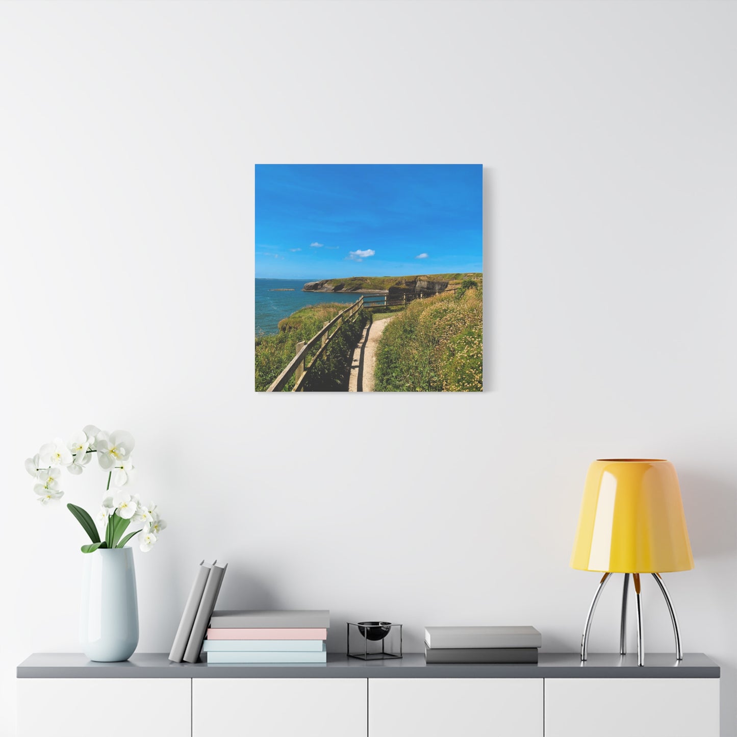 Sunny Walk In Ballybunion Matte Canvas, Stretched, 1.25"