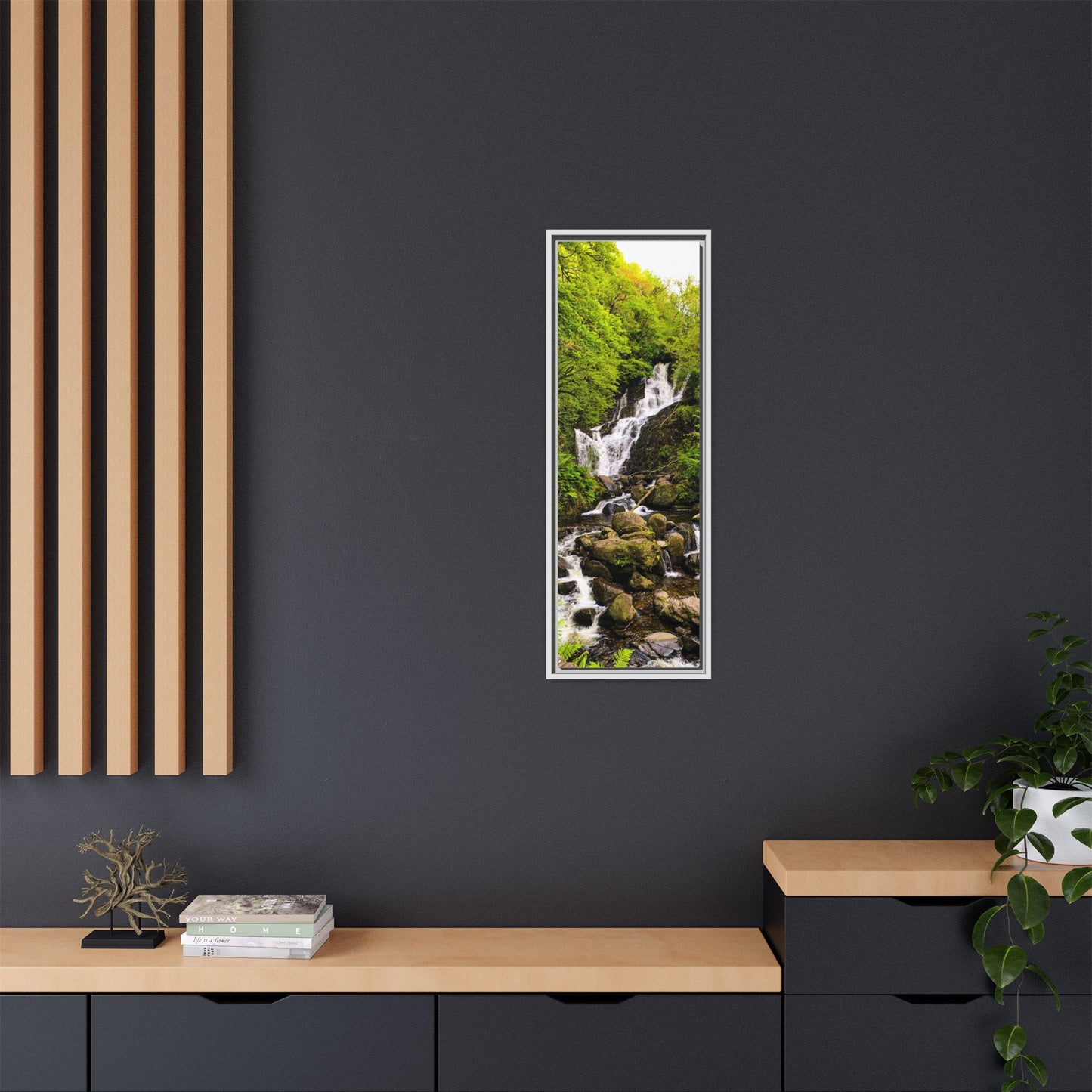 Torc Waterfall Matte Canvas, Framed (Multi-color)