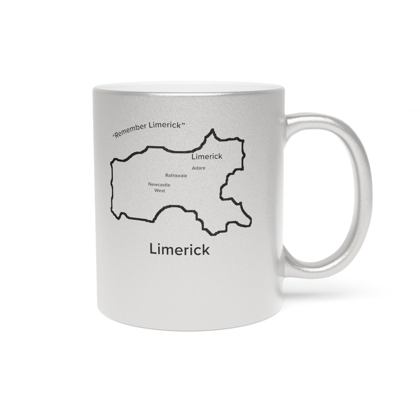 Limerick County Metallic Colour Mug - Silver/Gold - Perfect Gift for Coffee Lovers