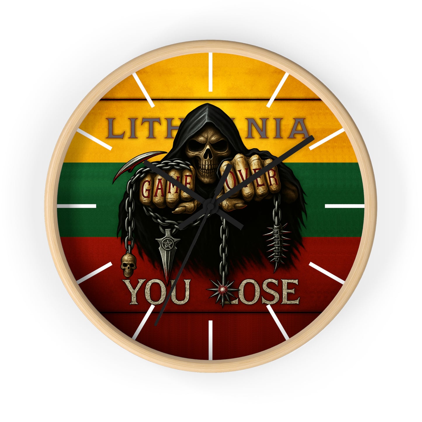 Lithuania Wall Clock Art "You lose"