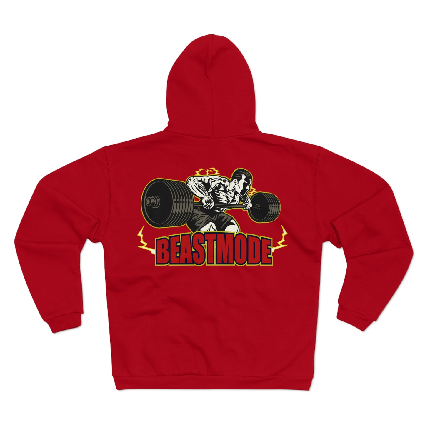 Beast Mode Unisex Hooded Zip Sweatshirt - Perfect for Gym Enthusiasts