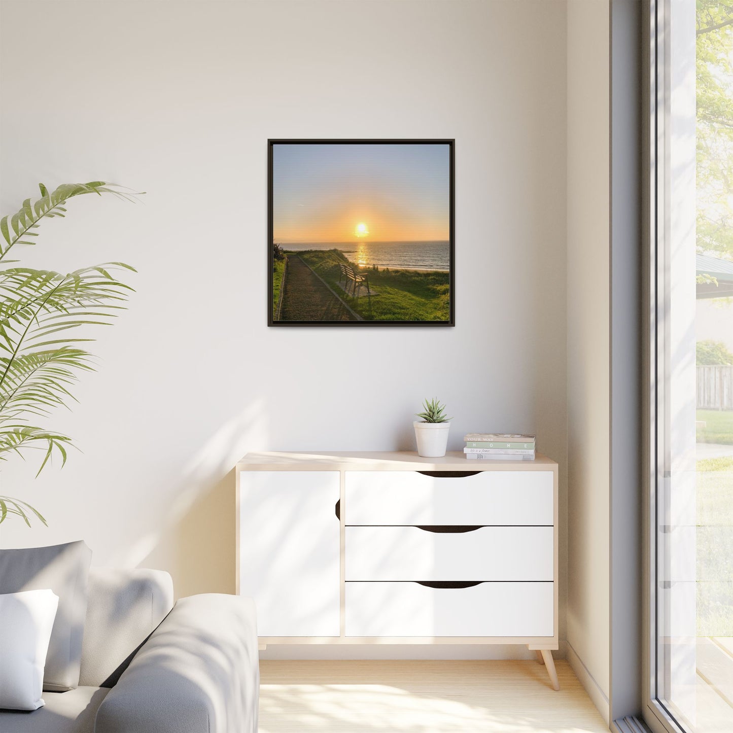 Sunset in Ballybunion 2 Matte Canvas, Framed (Multi-color)
