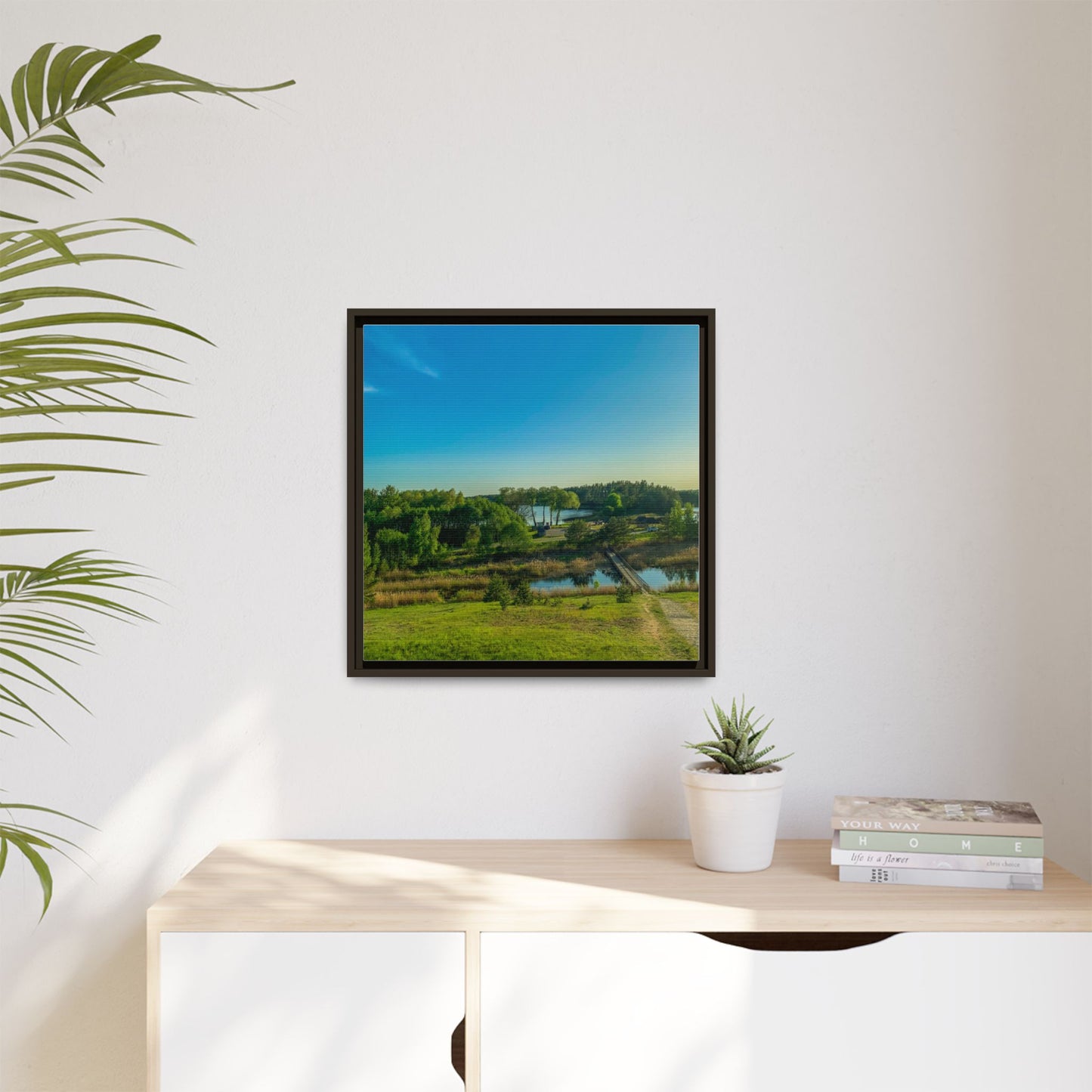 Zageres Lake Matte Canvas, Framed (Multi-color)